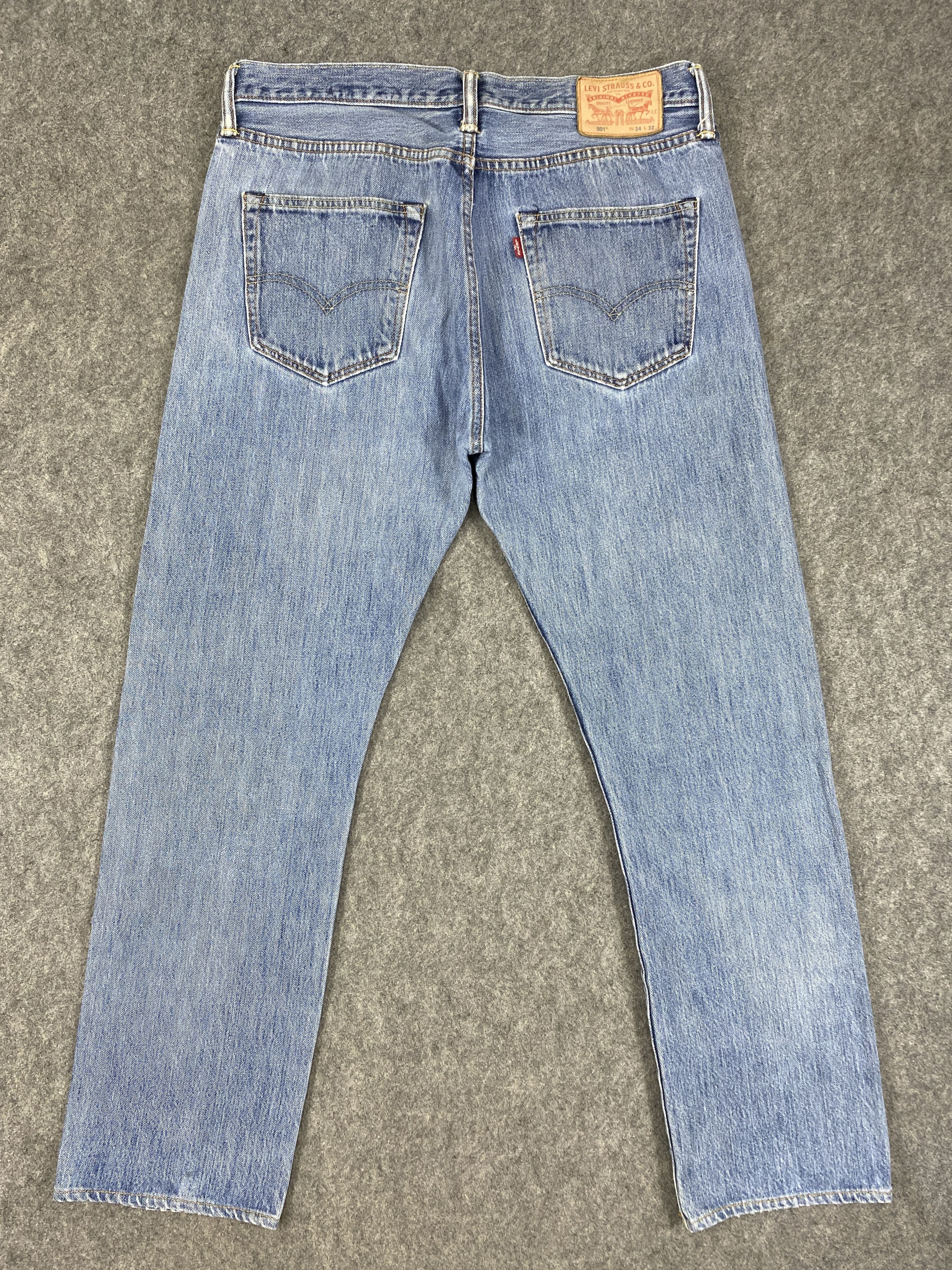 Levi's Dirty Used Blue Vintage Levi's 501 35x30.5 Denim -JN2389 Size US 35 - 2 Thumbnail