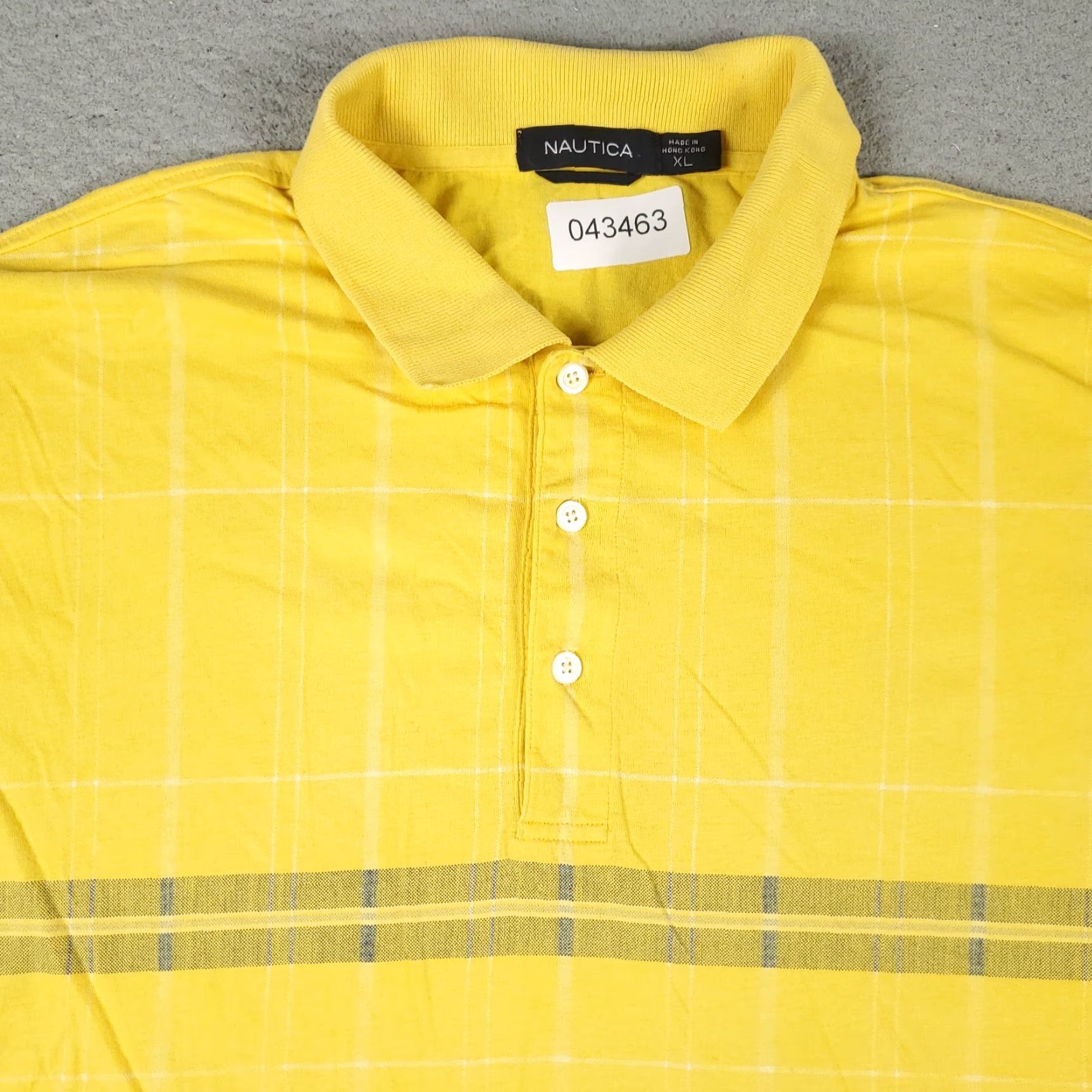 Nautica Nautica Polo Shirt Mens XL Yellow Check Short Sleeve Casual Activewear Size US XL / EU 56 / 4 - 2 Thumbnail