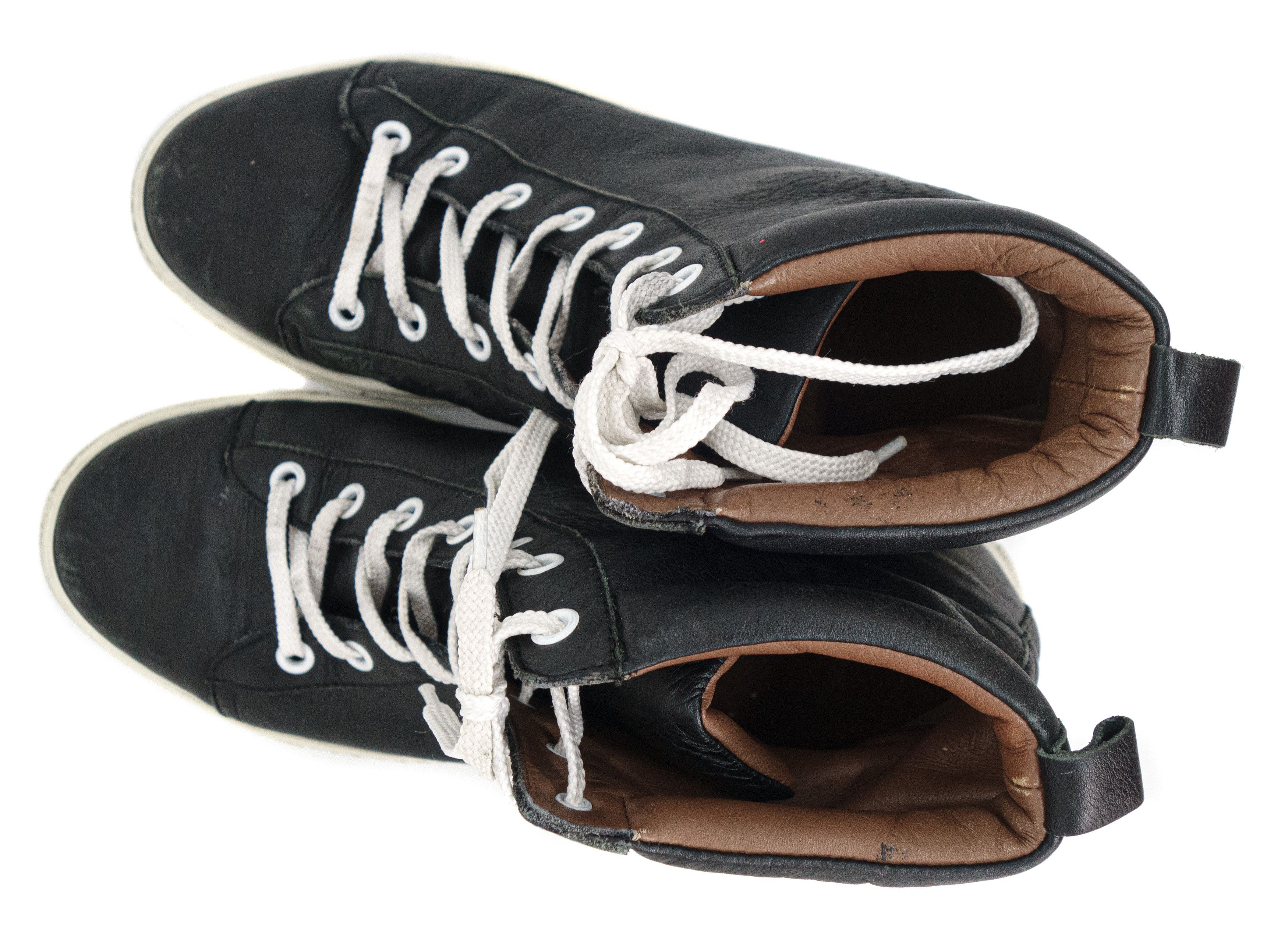 Mulberry Perforated Logo Leather Hi-Top Sneakers Size US 9 / IT 39 - 3 Thumbnail