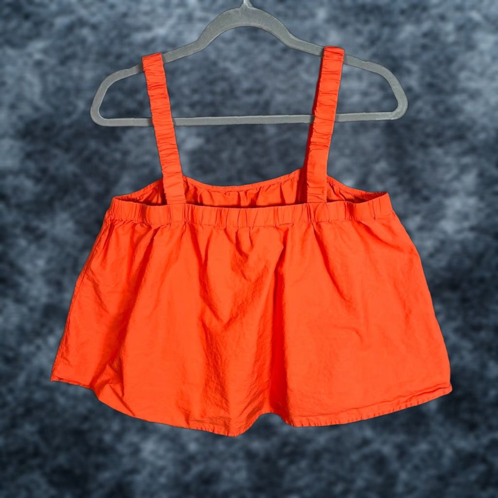 Mango Mango Tank Top Size 8 Orange Cropped Sleeveless Womens Cotton Size M / US 6-8 / IT 42-44 - 1 Thumbnail