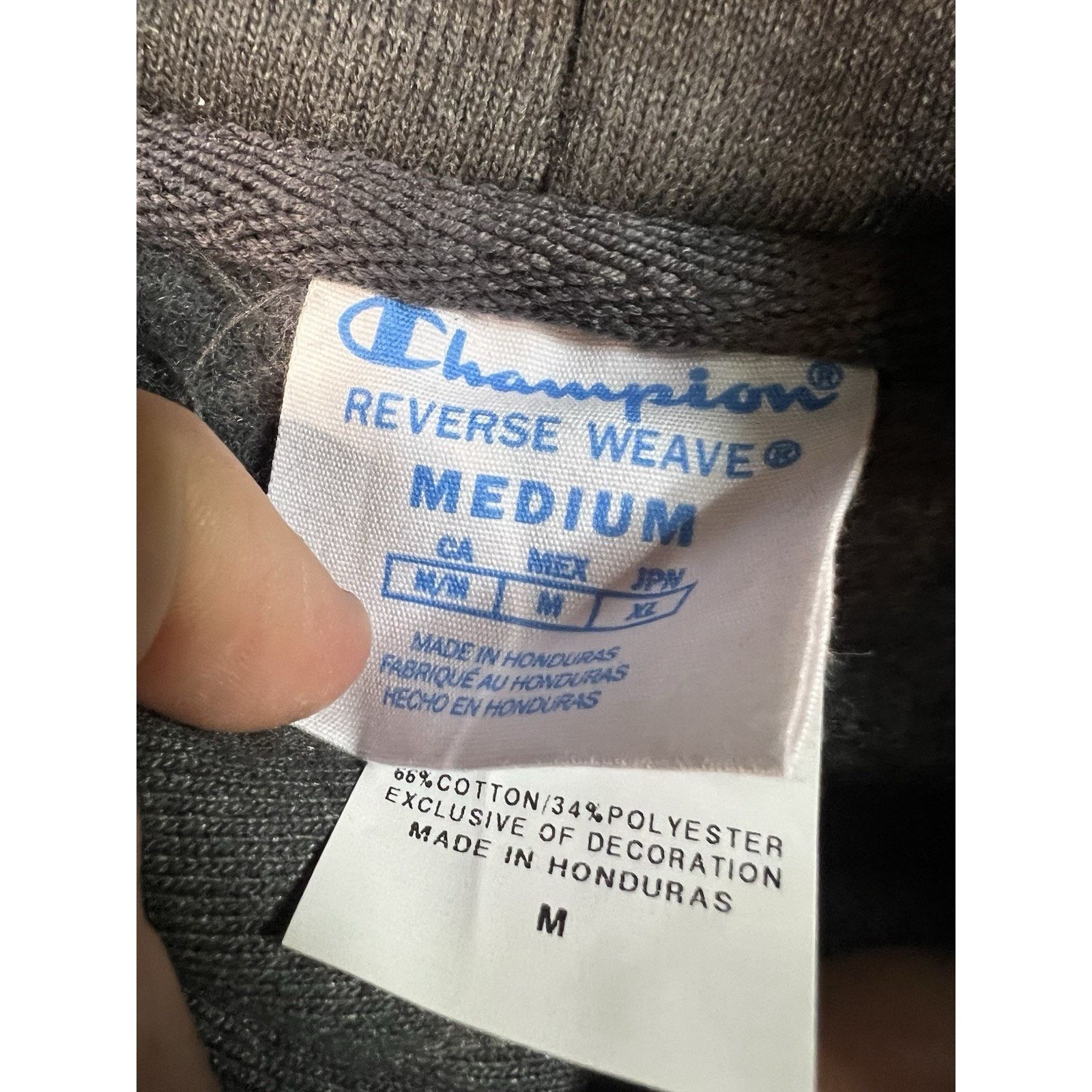 Champion Champion Reverse Weave Logo Dark Gray Hoodie Size MD Size US M / EU 48-50 / 2 - 3 Thumbnail