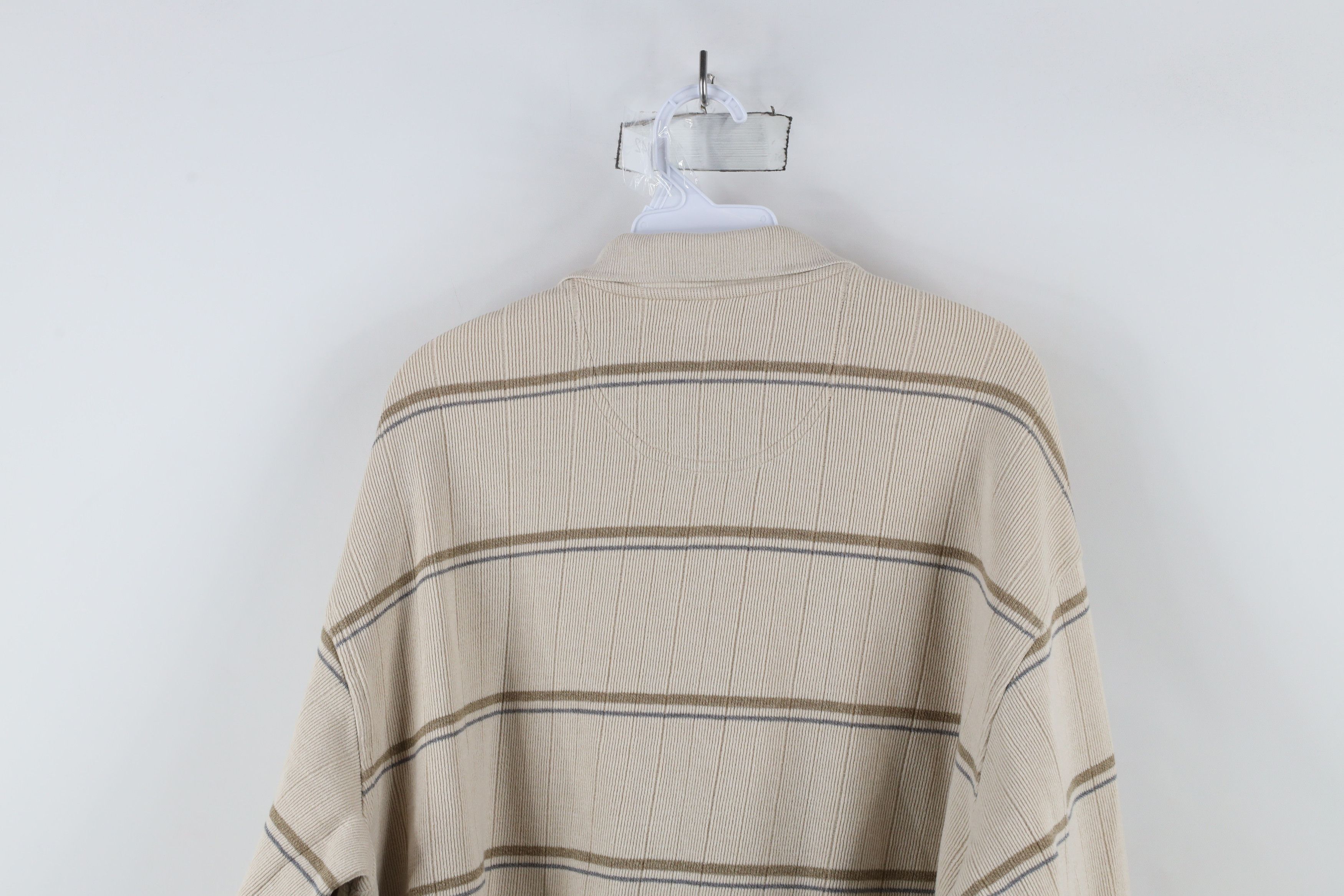 Vintage Vintage 90s Streetwear Heavy Ribbed Long Sleeve Polo Shirt Size US XL / EU 56 / 4 - 11 Thumbnail