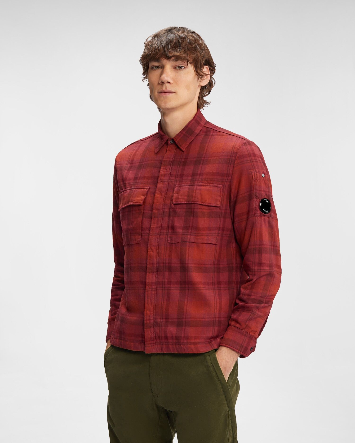 C.P. Company o1y1224 Checked Shirt in Red Size US L / EU 52-54 / 3 - 2 Thumbnail