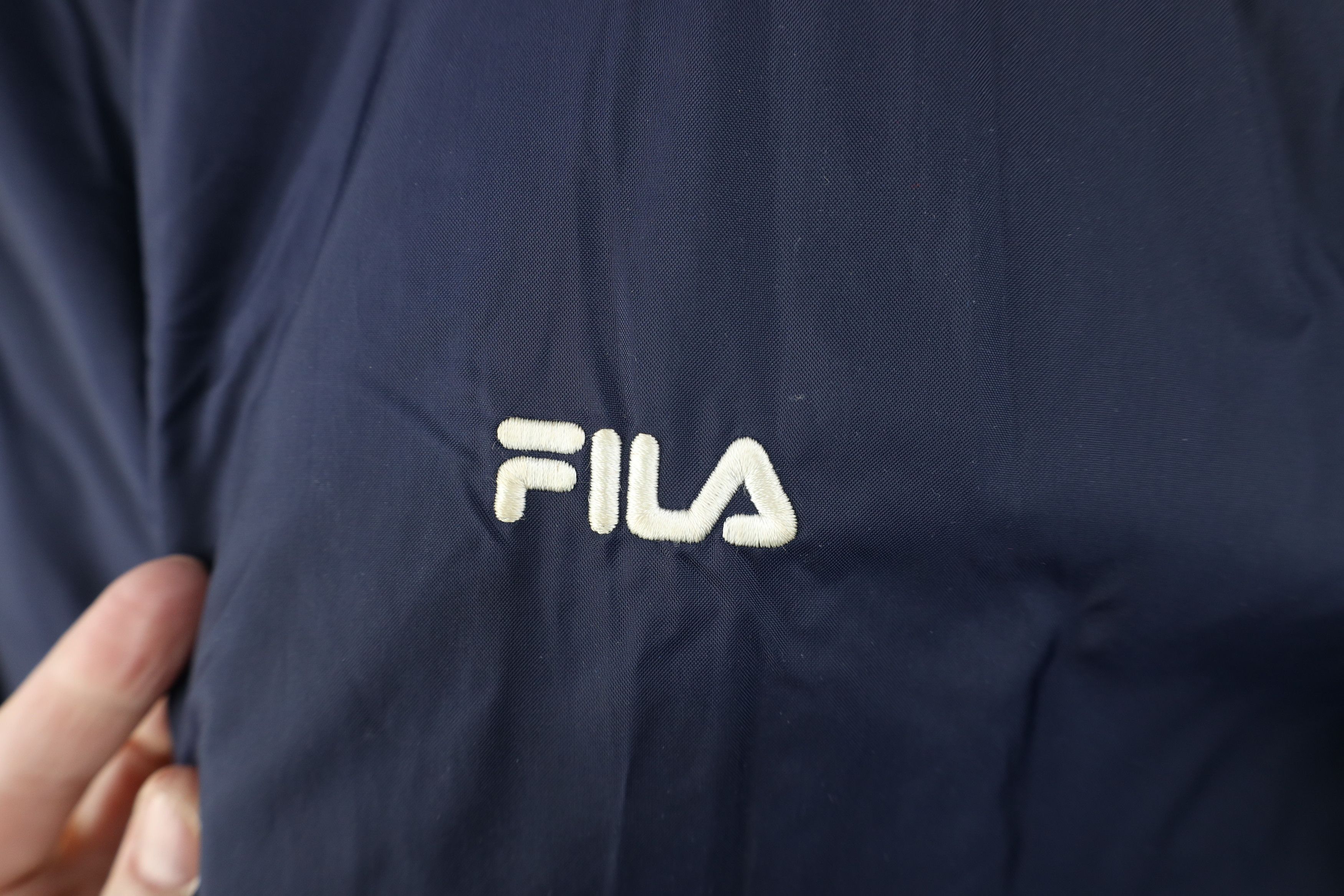 Fila Vintage 90s Fila Block Full Zip Windbreaker Jacket Blue Size US XL / EU 56 / 4 - 4 Thumbnail