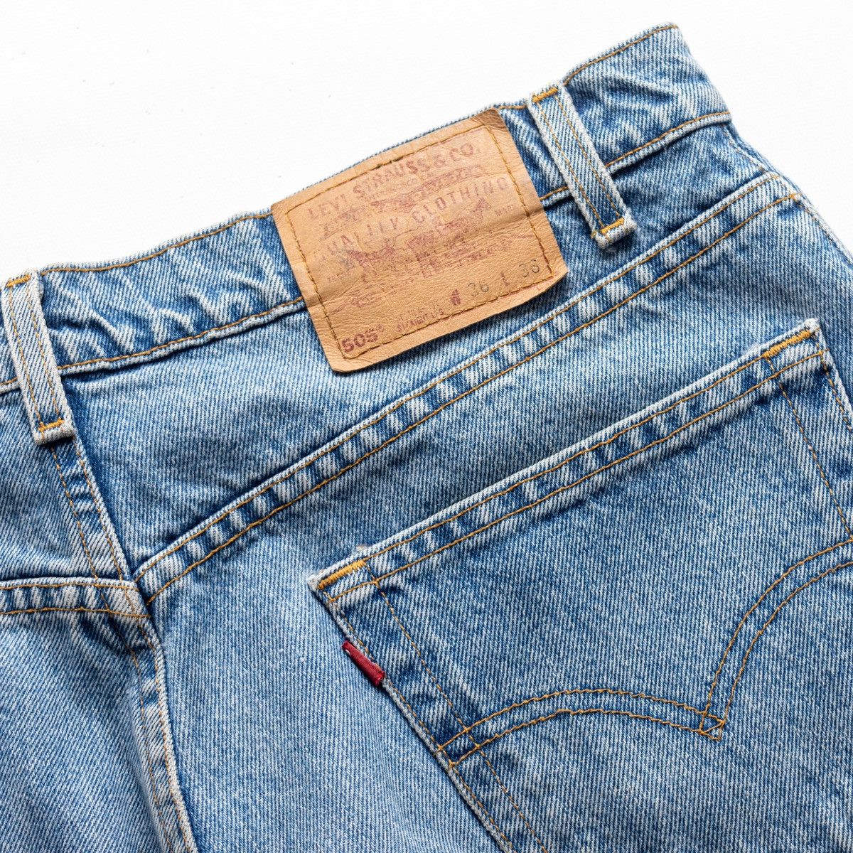 Levi's × Vintage Vintage Levi's 505 Regular Fit Straight Leg Blue Denim Jeans Size US 36 / EU 52 - 4 Thumbnail