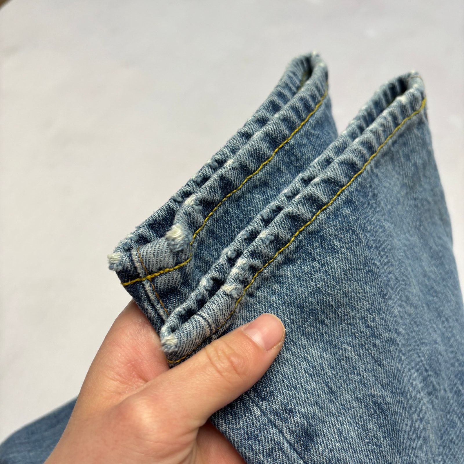 Sid Mashburn $175 Sid Mashburn Slim Straight Jeans 35x32 Made in USA Size US 35 - 12 Thumbnail