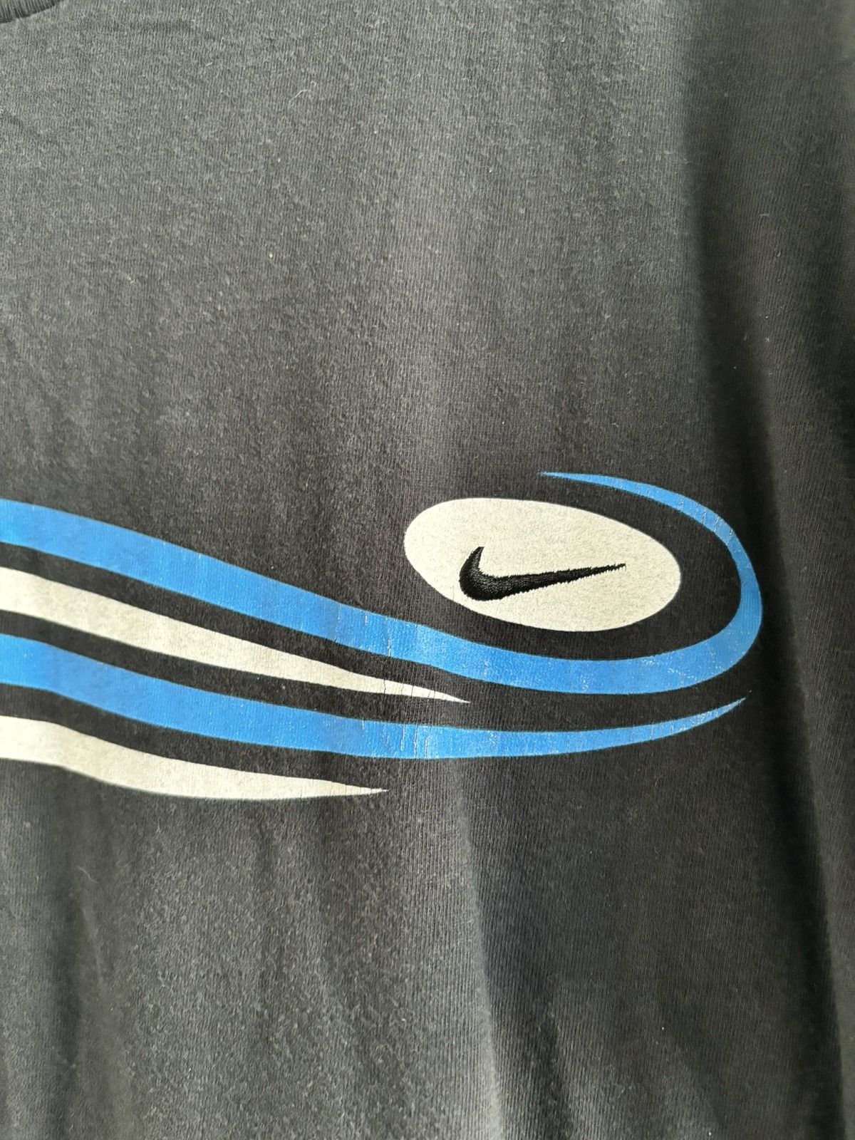 Vintage Nike swoosh wave tee vintage Size US M / EU 48-50 / 2 - 2 Thumbnail