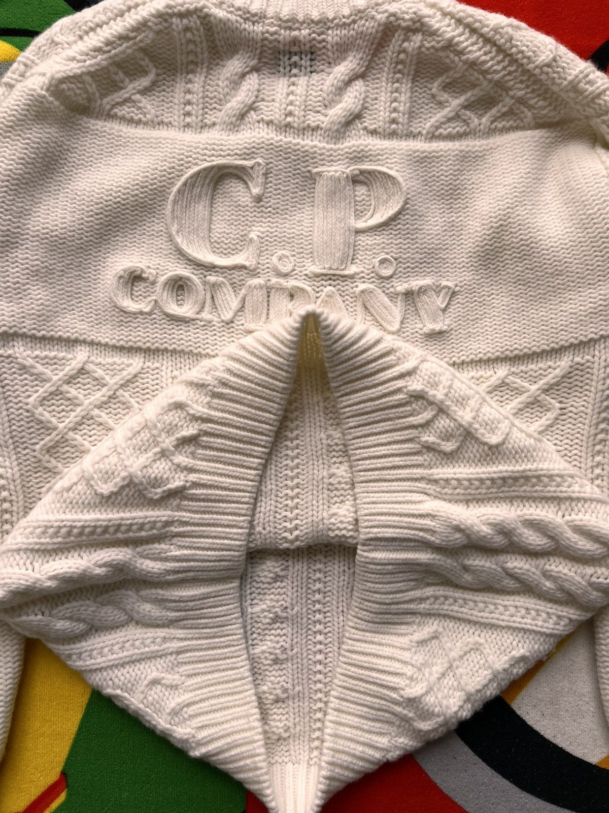 C.P. Company L C.P. Company Cable Knit Sweater Off White pullover jumper Size US L / EU 52-54 / 3 - 18 Thumbnail
