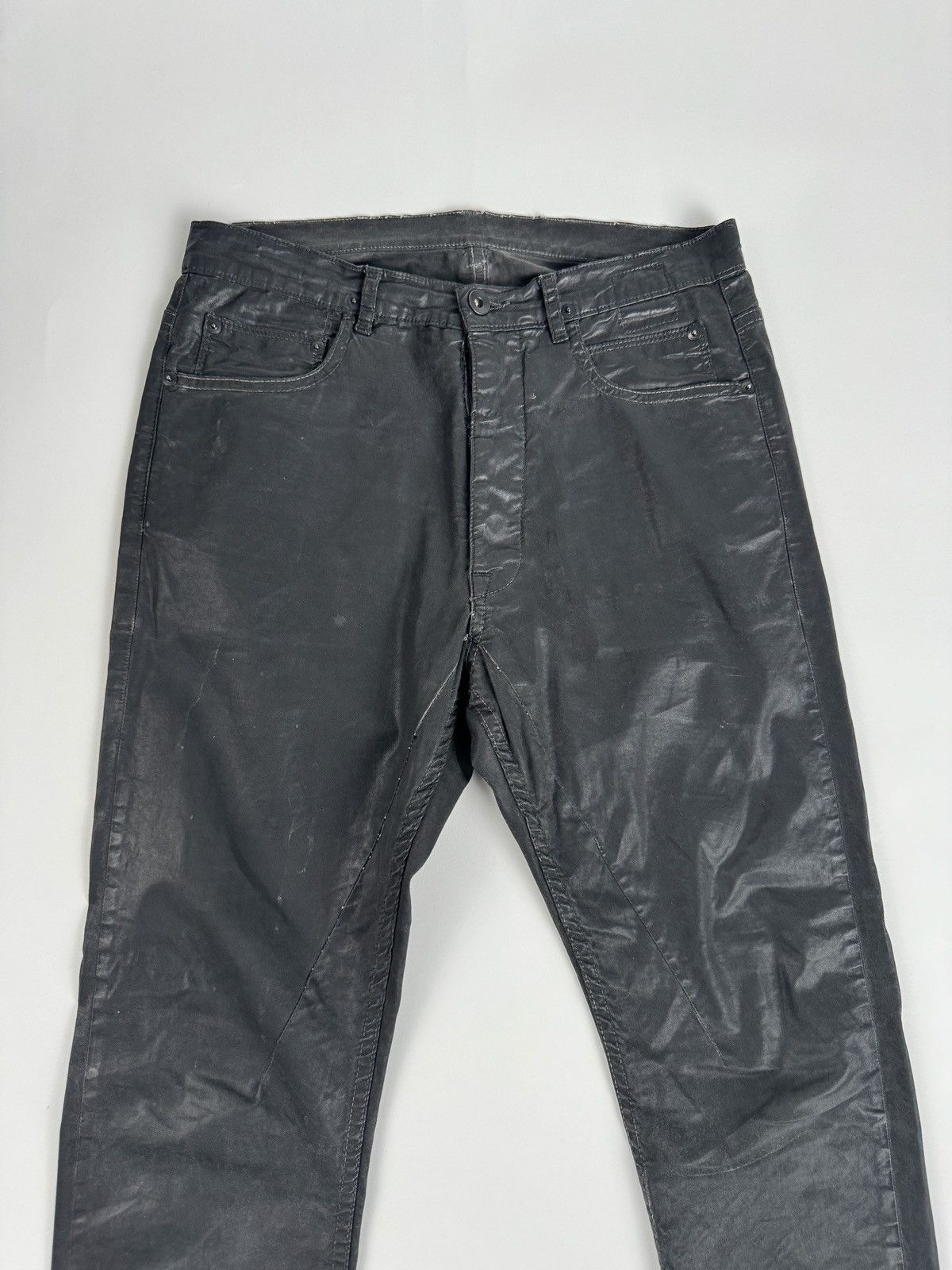 Rick Owens × Rick Owens Drkshdw Rick Owens Torrence Cut Waxed Denim Size US 28 / EU 44 - 5 Thumbnail