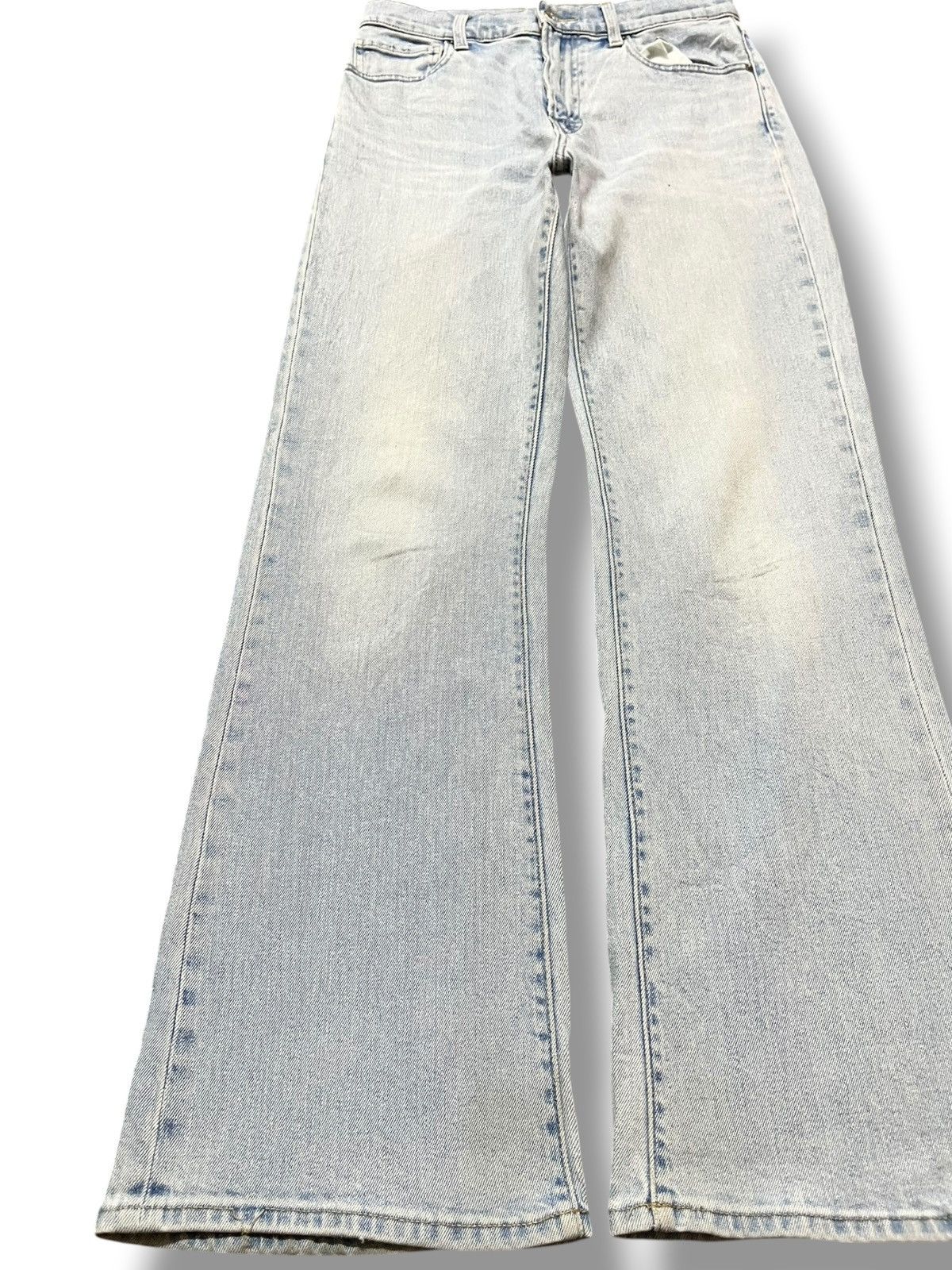 Uniqlo Vintage Uniqlo Flare Faded Grunge Denim Size US 27 - 3 Thumbnail