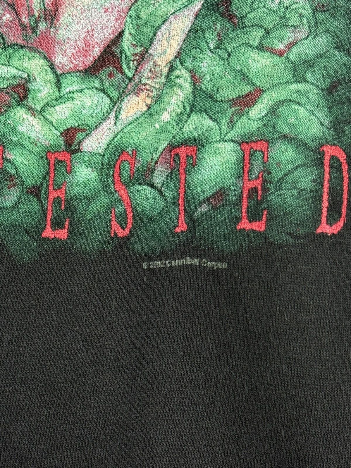 Band Tees 00s Cannibal Corpse 2002 Worm Infested Death Metal T-Shirt M Size US M / EU 48-50 / 2 - 4 Thumbnail