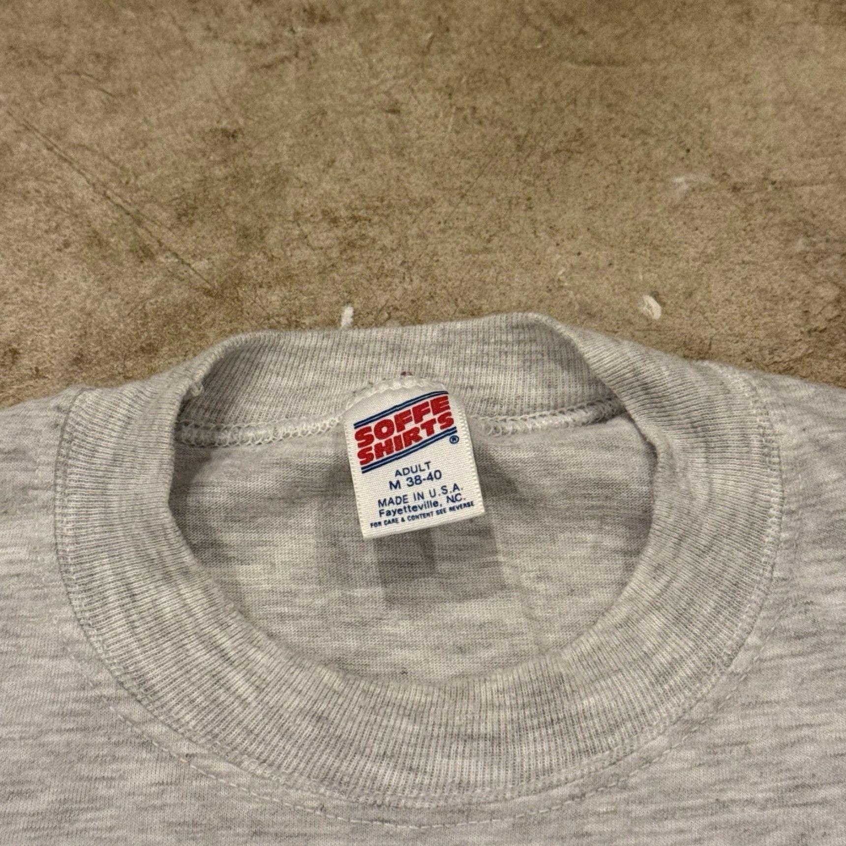 Soffe VINTAGE Soffe Desert Storm Shirt Mens Medium Short Sleeve Graphic Print Single Stitch 80s 90s USA Gray Cotton Polyester Size US M / EU 48-50 / 2 - 3 Thumbnail