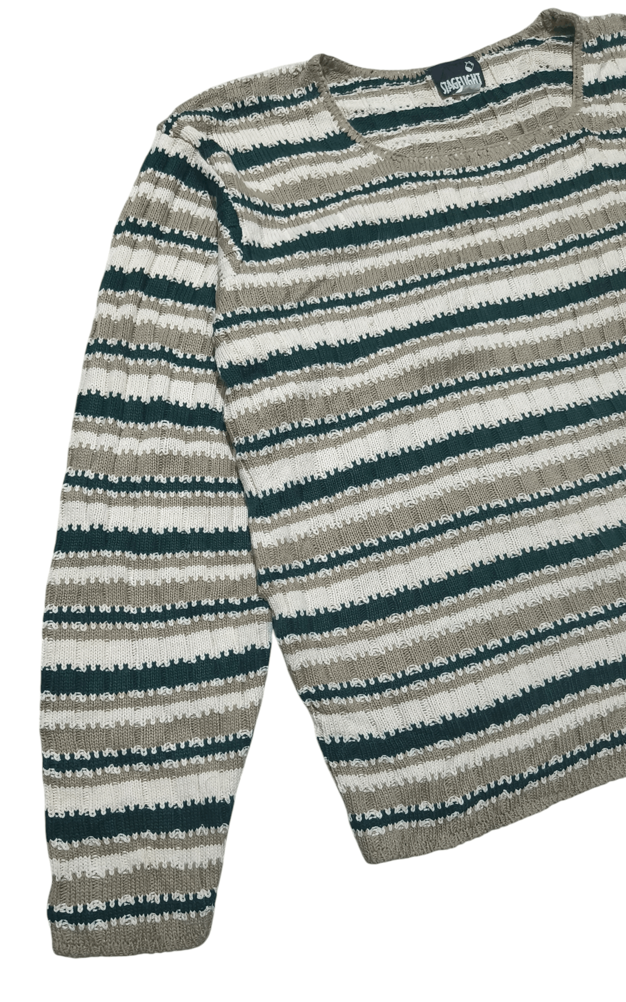 Other Vintage 90s STAGELIGHT Women's Ethnic Striped Knit Sweater Size L / US 10 / IT 46 - 5 Thumbnail