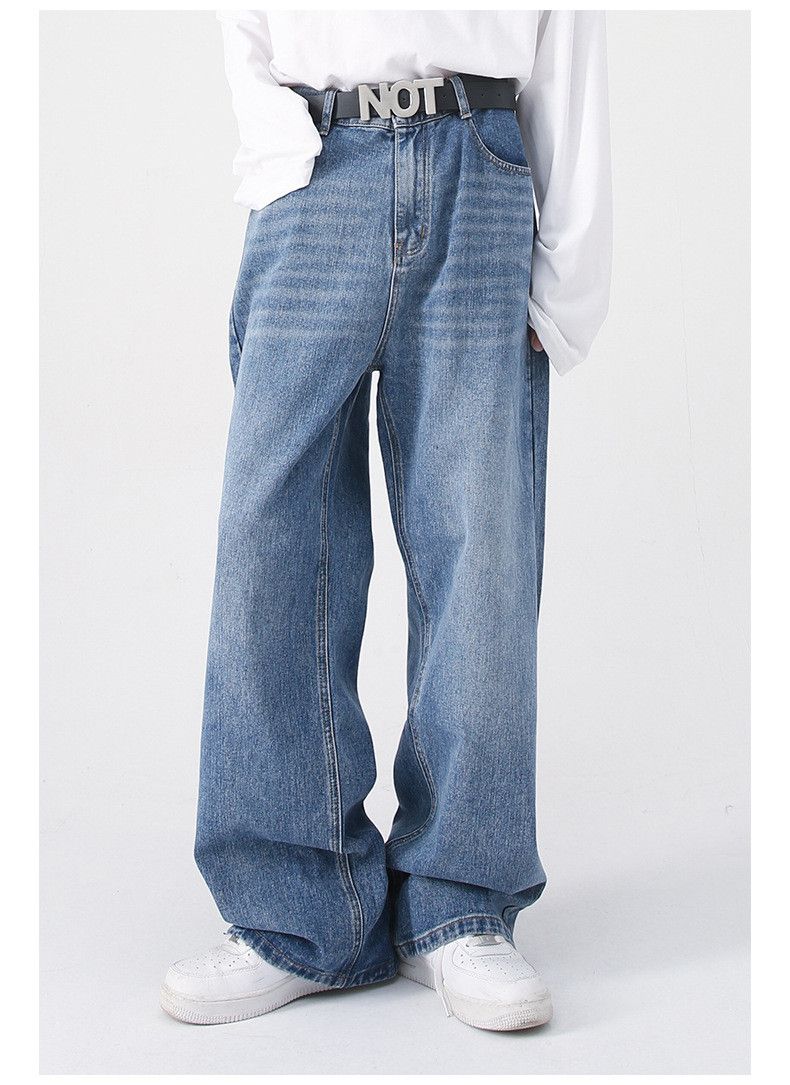 Japanese Brand Men's Retro Elastic-Waist Relaxed-Fit Straight-Leg Jeans Size US 32 / EU 48 - 1 Thumbnail