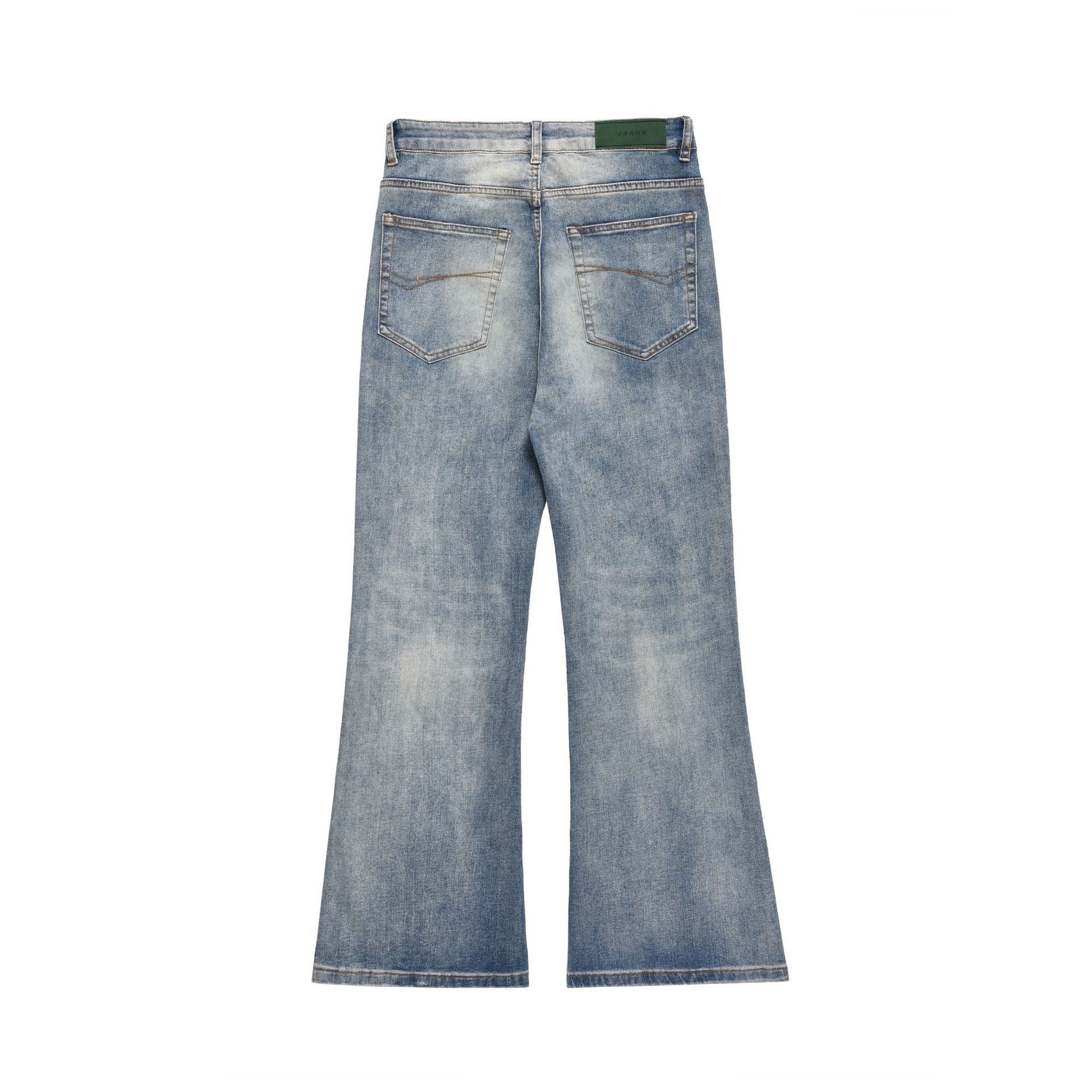 Japanese Brand × Jean Street retro washed distressed loose straight flared jeans Size US 32 / EU 48 - 2 Thumbnail