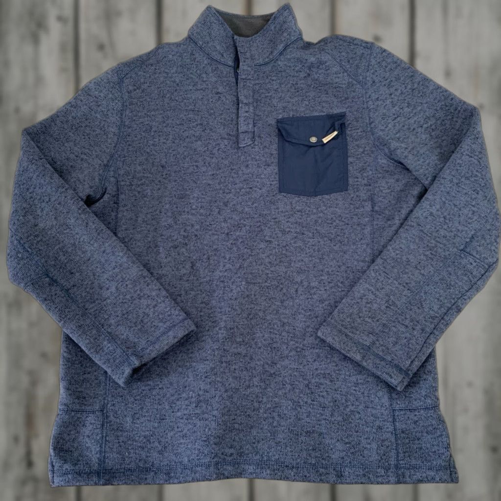 Vintage VINTAGE Woolrich Sweater Mens M Blue 1/4 Zip Mock Neck Pockets Logo Pullover Knit Outdoor Outdoor Mens Standard Regular 1/4 Zip 23.5x28 Size US M / EU 48-50 / 2 - 1 Thumbnail