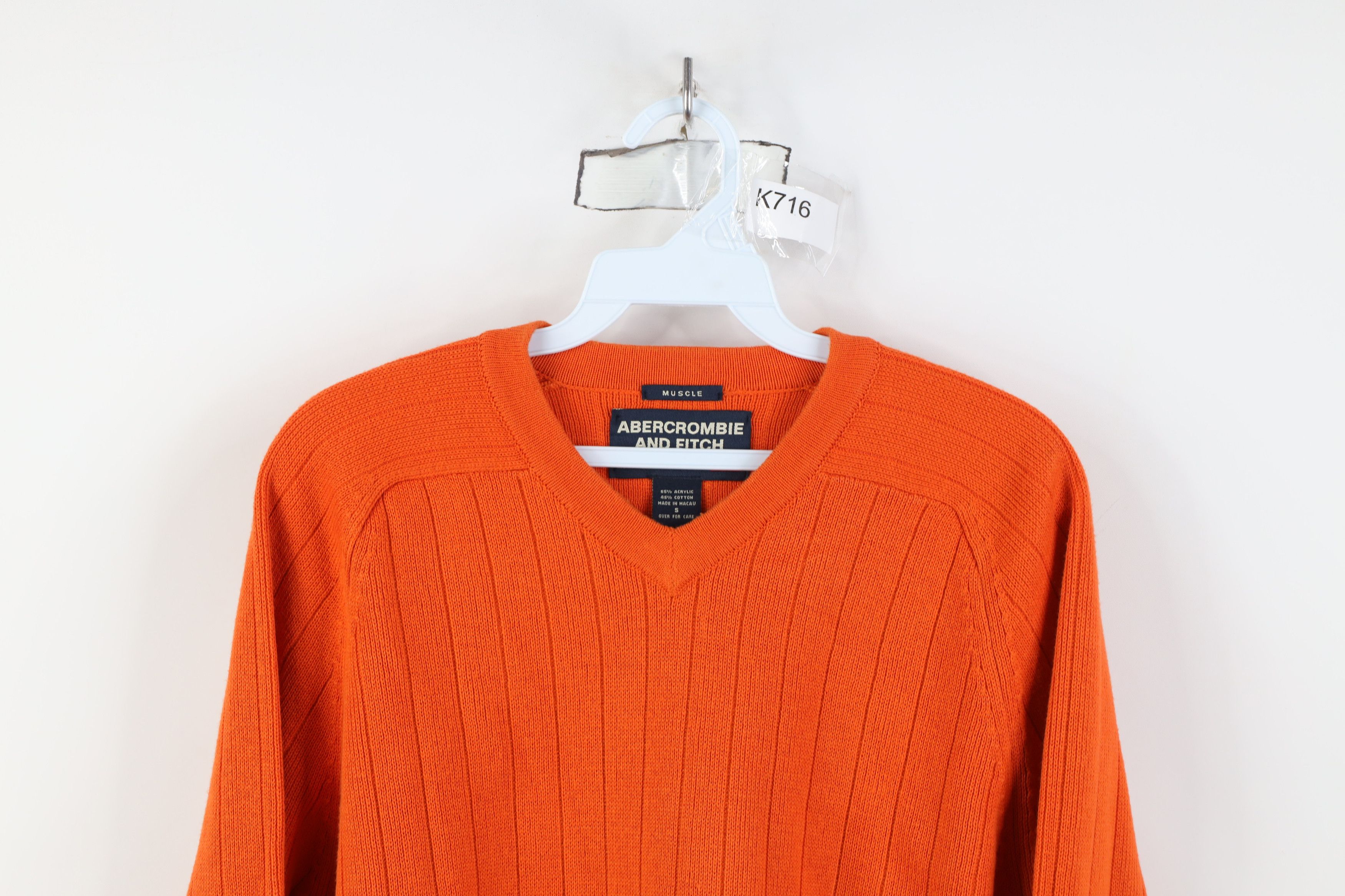 Abercrombie & Fitch Vintage 90s Y2K Abercrombie & Fitch Knit Sweater Orange Size US S / EU 44-46 / 1 - 2 Thumbnail
