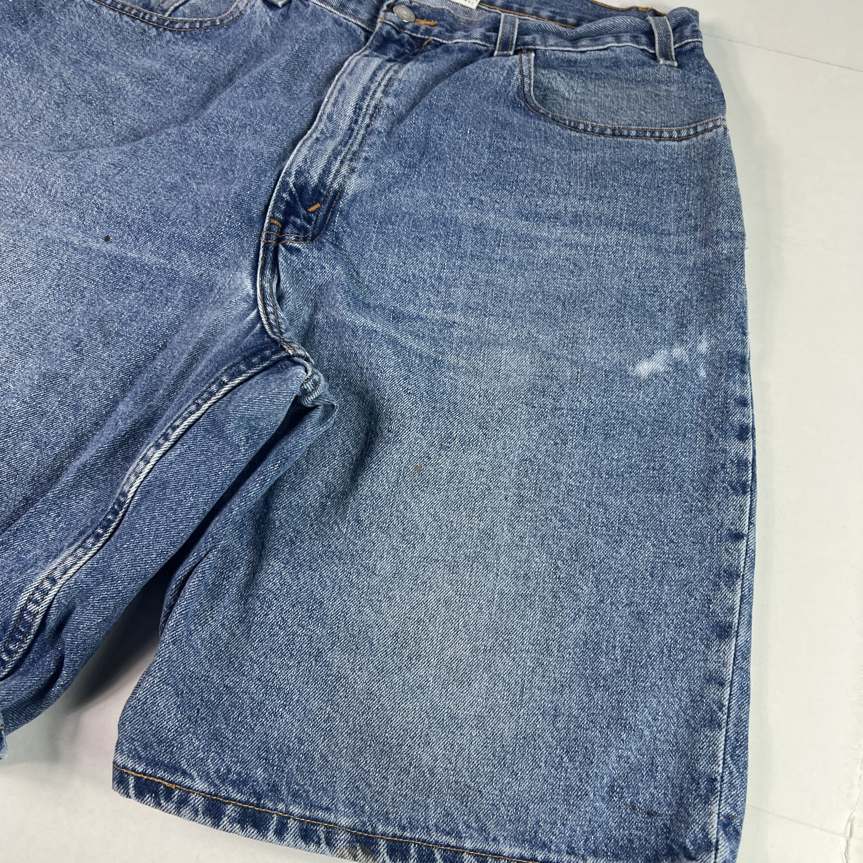 Levi's Y2K Levi's Jean Shorts 560 Loose Faded Thrashed Denim Jorts Size US 36 / EU 52 - 4 Thumbnail