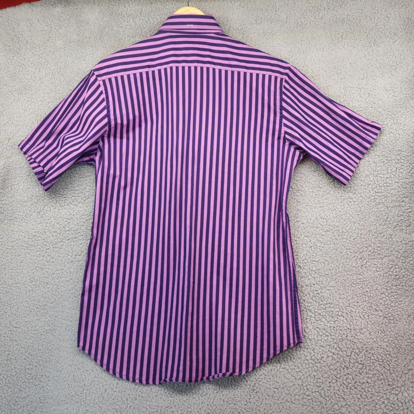 Dragonfly D Clothing Dragonfly Button Purple Striped Large 100% cotton Size US L / EU 52-54 / 3 - 5 Thumbnail
