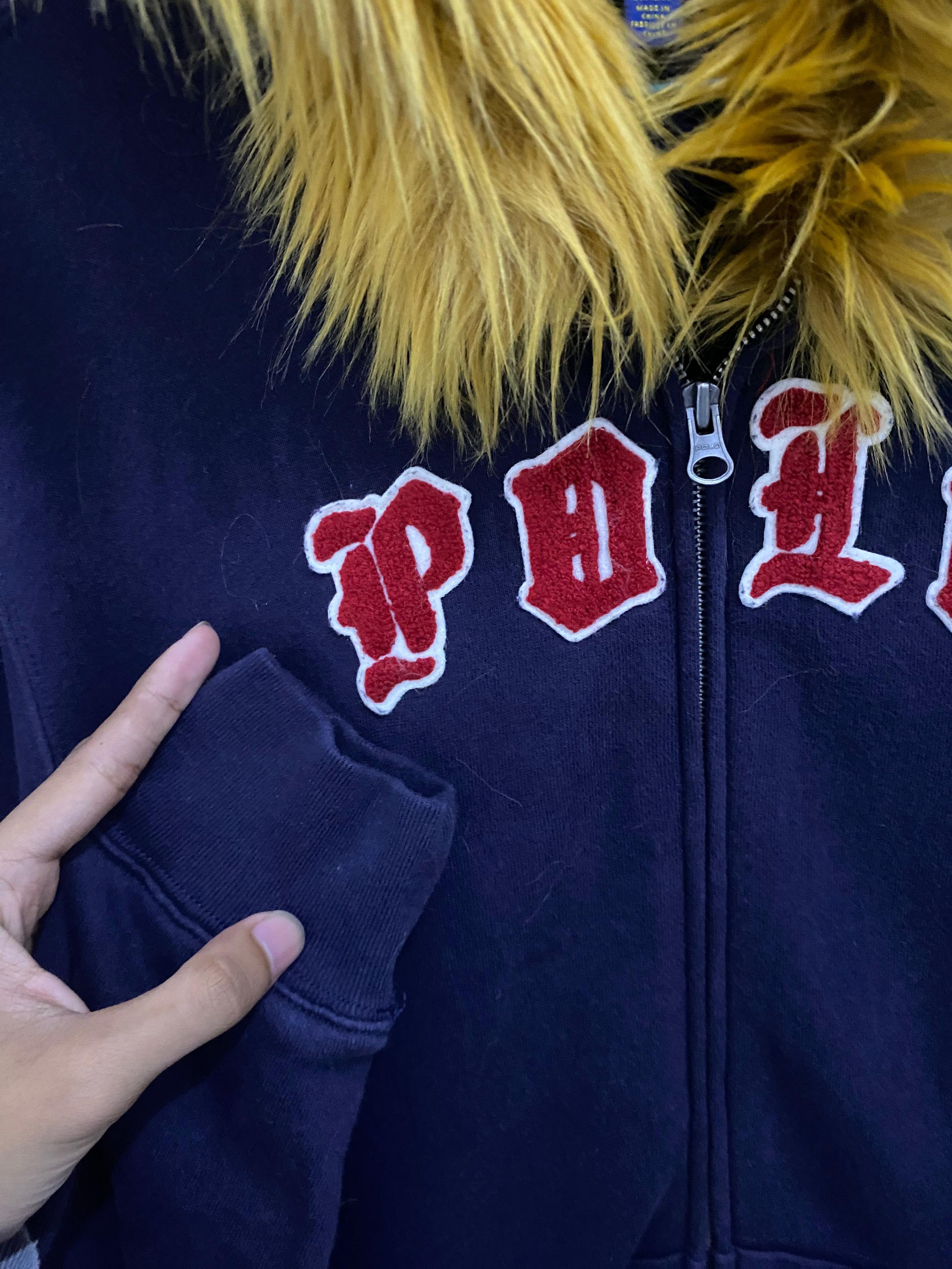Polo Ralph Lauren Polo Ralph Lauren Fur Zipper Hoodie Size US L / EU 52-54 / 3 - 3 Thumbnail