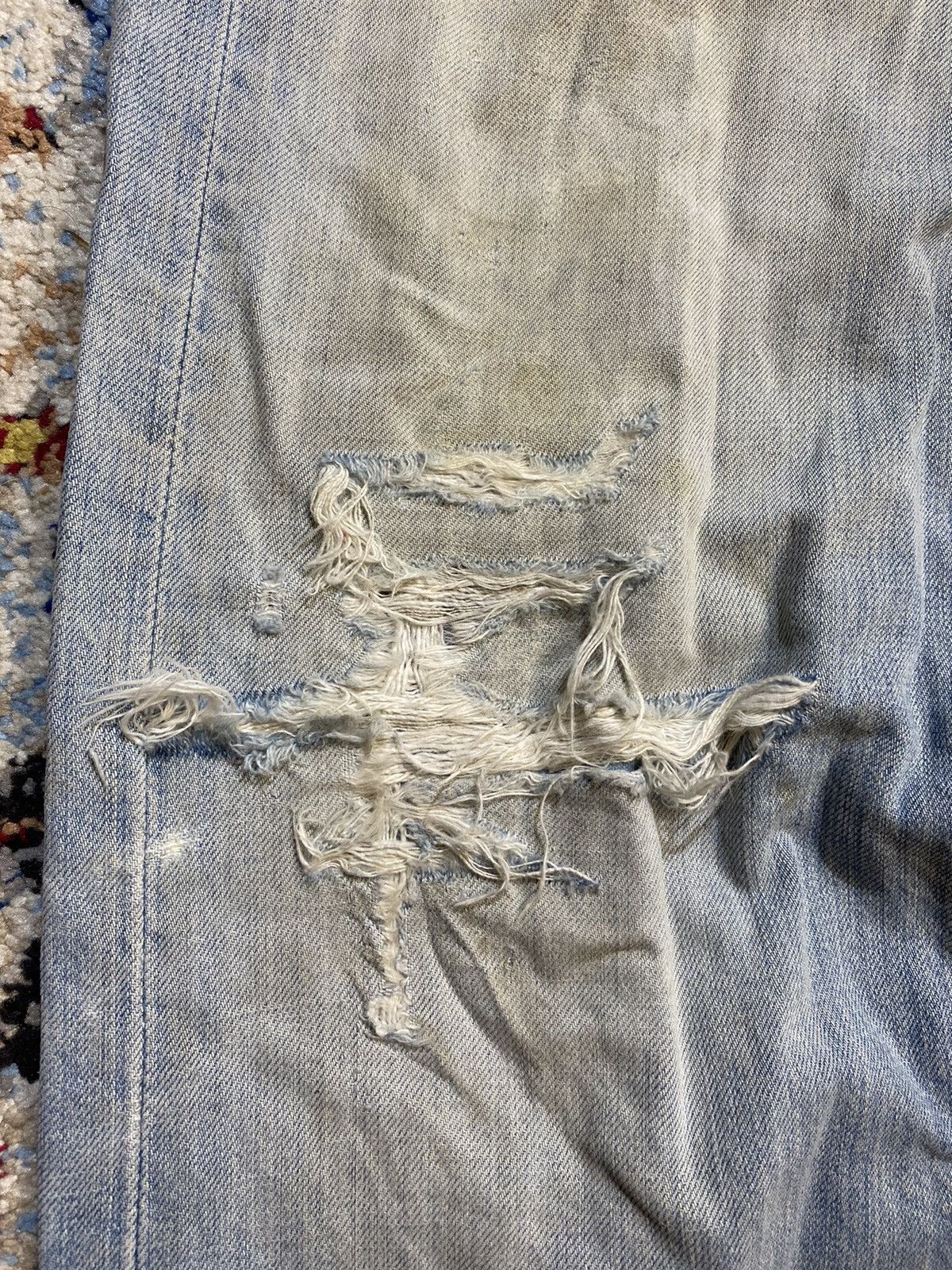 Levi's × Vintage Distressed Washed Blue Rindem Japan 501 Levis 30x32 Size US 32 / EU 48 - 9 Thumbnail