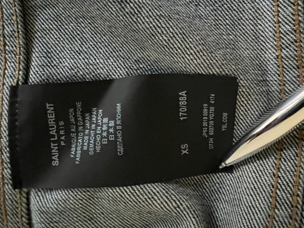 Saint Laurent Paris Distressed Denim Jacket Size US XS / EU 42 / 0 - 11 Thumbnail