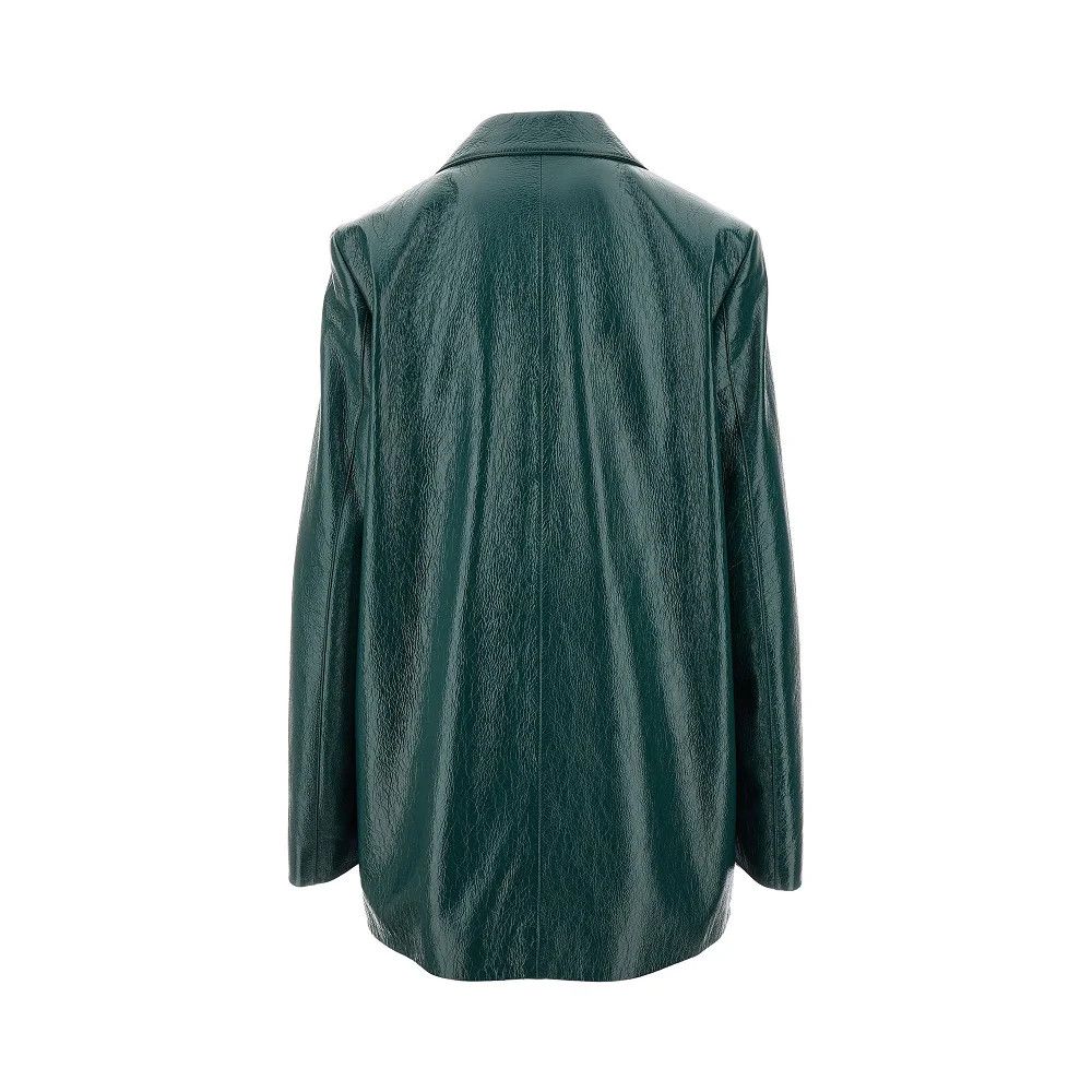 Jil Sander o1w1db10825 Leather Jacket in Dark Green Size S / US 4 / IT 40 - 3 Thumbnail