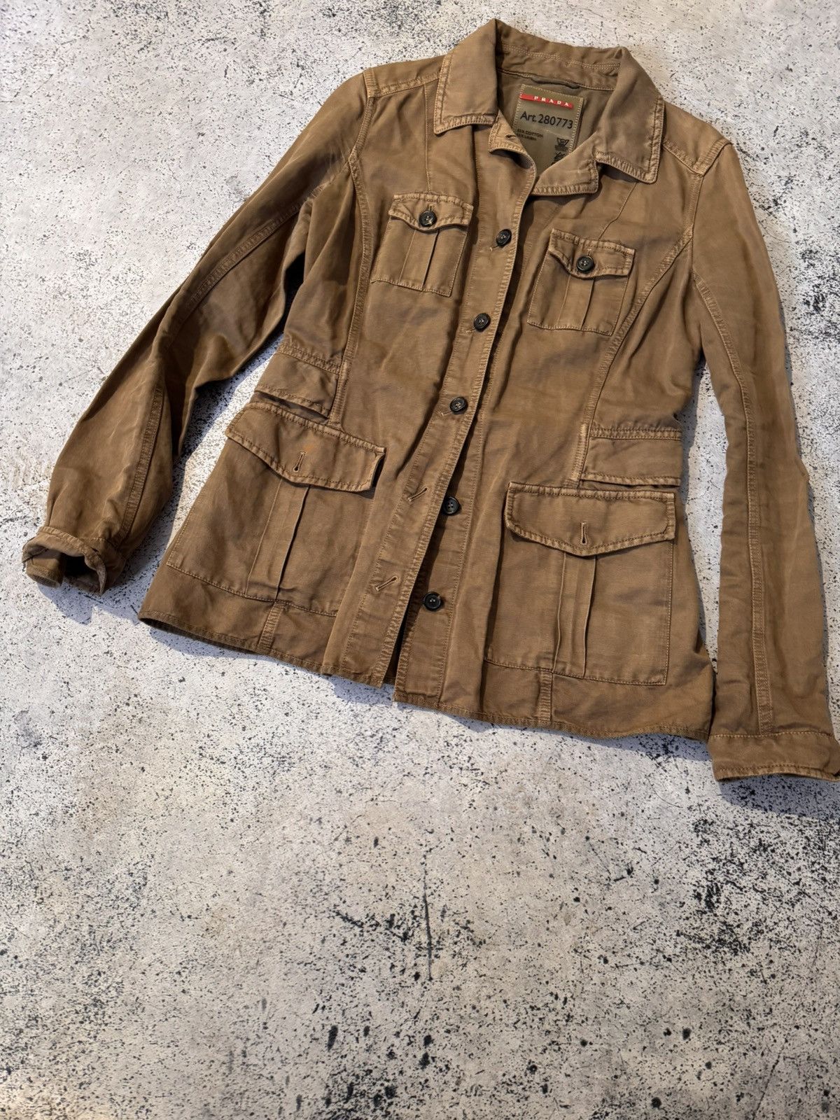 Prada Prada Brown cotton jacket Size M / US 6-8 / IT 42-44 - 2 Thumbnail