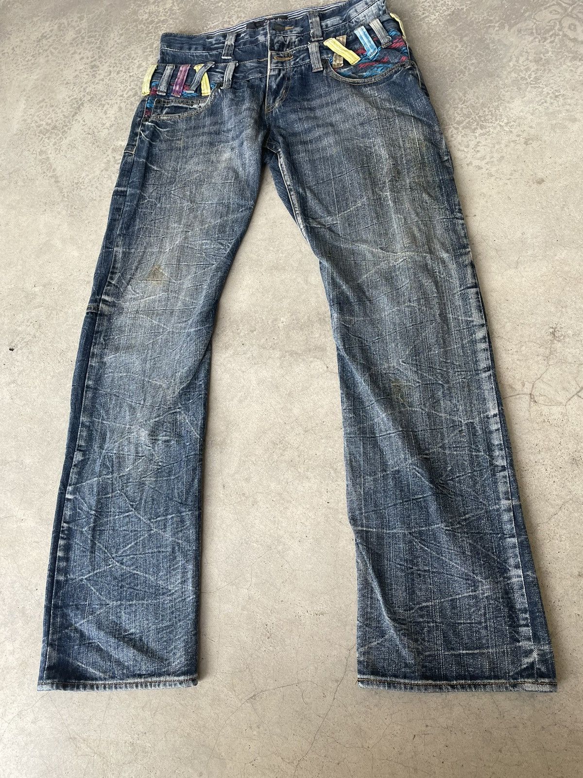 If Six Was Nine Vintage Dominate Double Waist Denim Pants Size US 32 / EU 48 - 2 Thumbnail