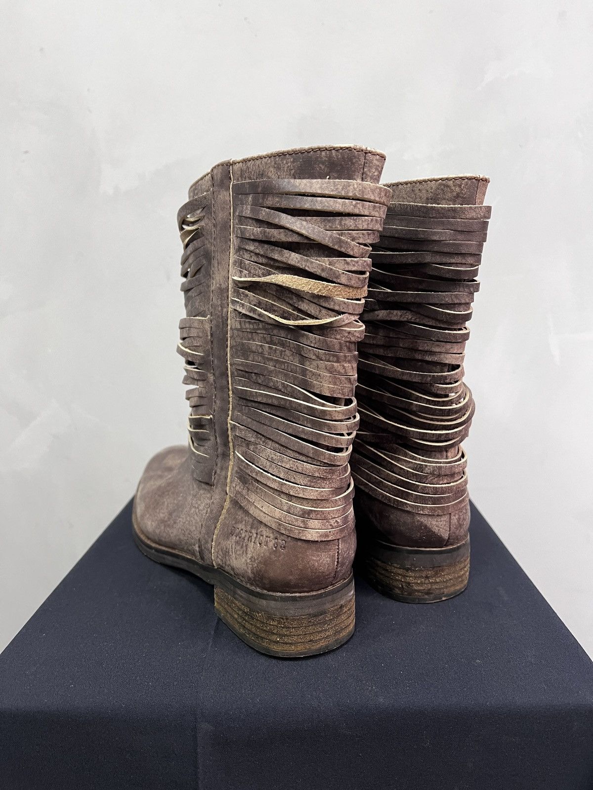 If Six Was Nine Brown distressed leather boots guidi style ankle moto style Size US 8 / EU 41 - 4 Thumbnail