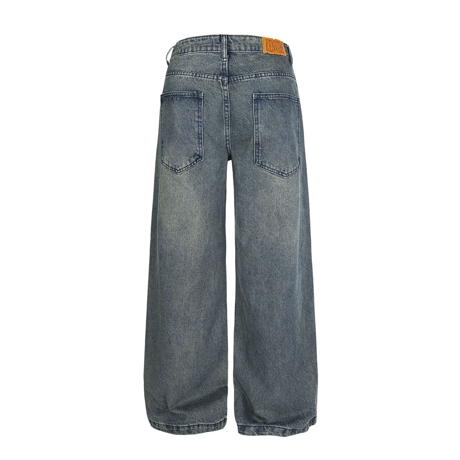 Japanese Brand Men's High-Street Washed & Distressed Versatile Jeans Size US 32 / EU 48 - 2 Thumbnail