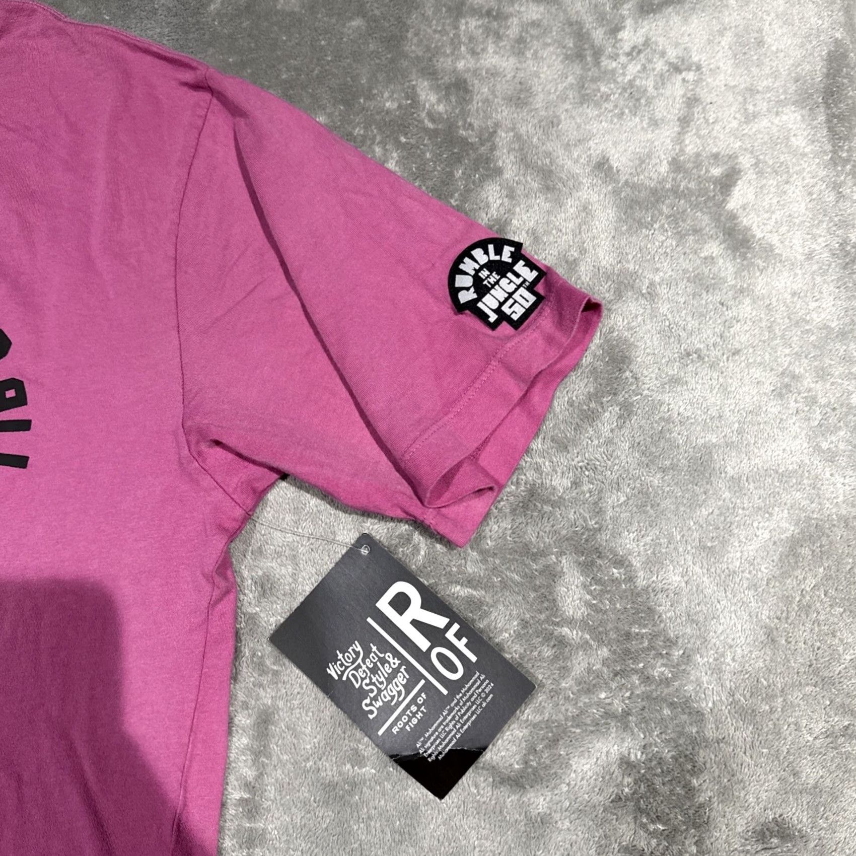 Roots Roots Of Fight T Shirt Mens XL Pink Cotton Muhammad Ali Rumble Young Man Rumble Sports Crew Neck Short Sleeve Regular Size US XL / EU 56 / 4 - 4 Thumbnail