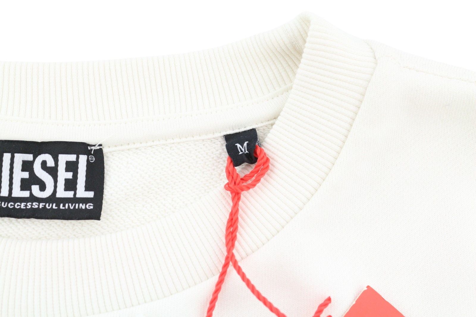 Diesel S-GINN-HS3 M White Front Logo Sweatshirt 41023 Size US M / EU 48-50 / 2 - 6 Thumbnail