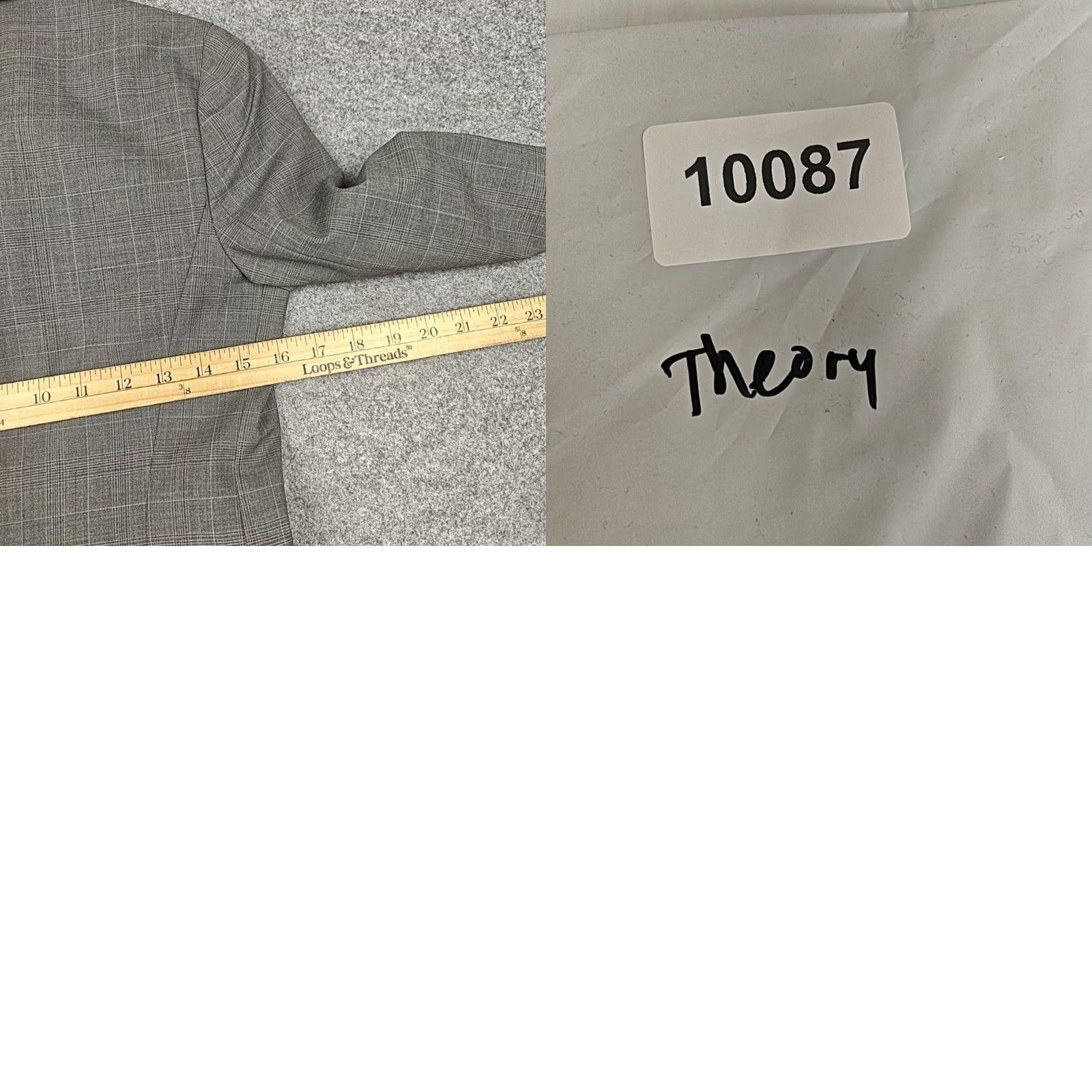 Theory Theory Blazer Womens 2 Gray Plaid Two-Button Lined Jacket Workwear Size XS / US 0-2 / IT 36-38 - 8 Thumbnail