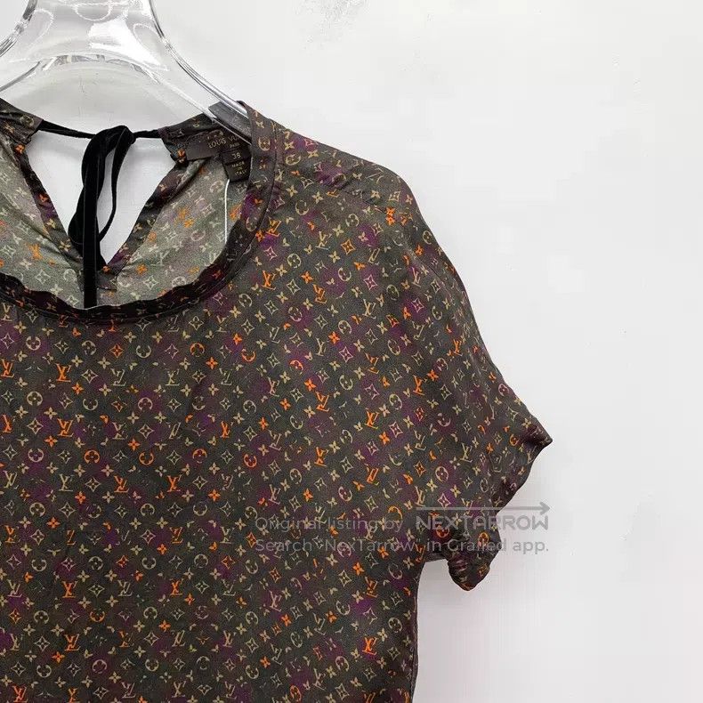 Louis Vuitton Louis Vuitton Dark brown logo presbyopic full print round Size XS / US 0-2 / IT 36-38 - 3 Thumbnail