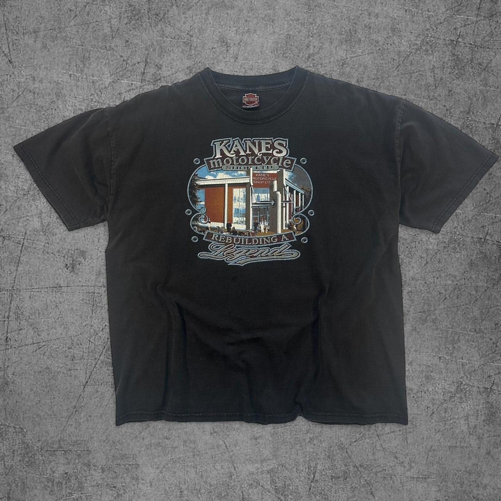 Harley Davidson Vintage 90s Kane’s Harley Davidson Tee Size US XXL / EU 58 / 5 - 4 Thumbnail