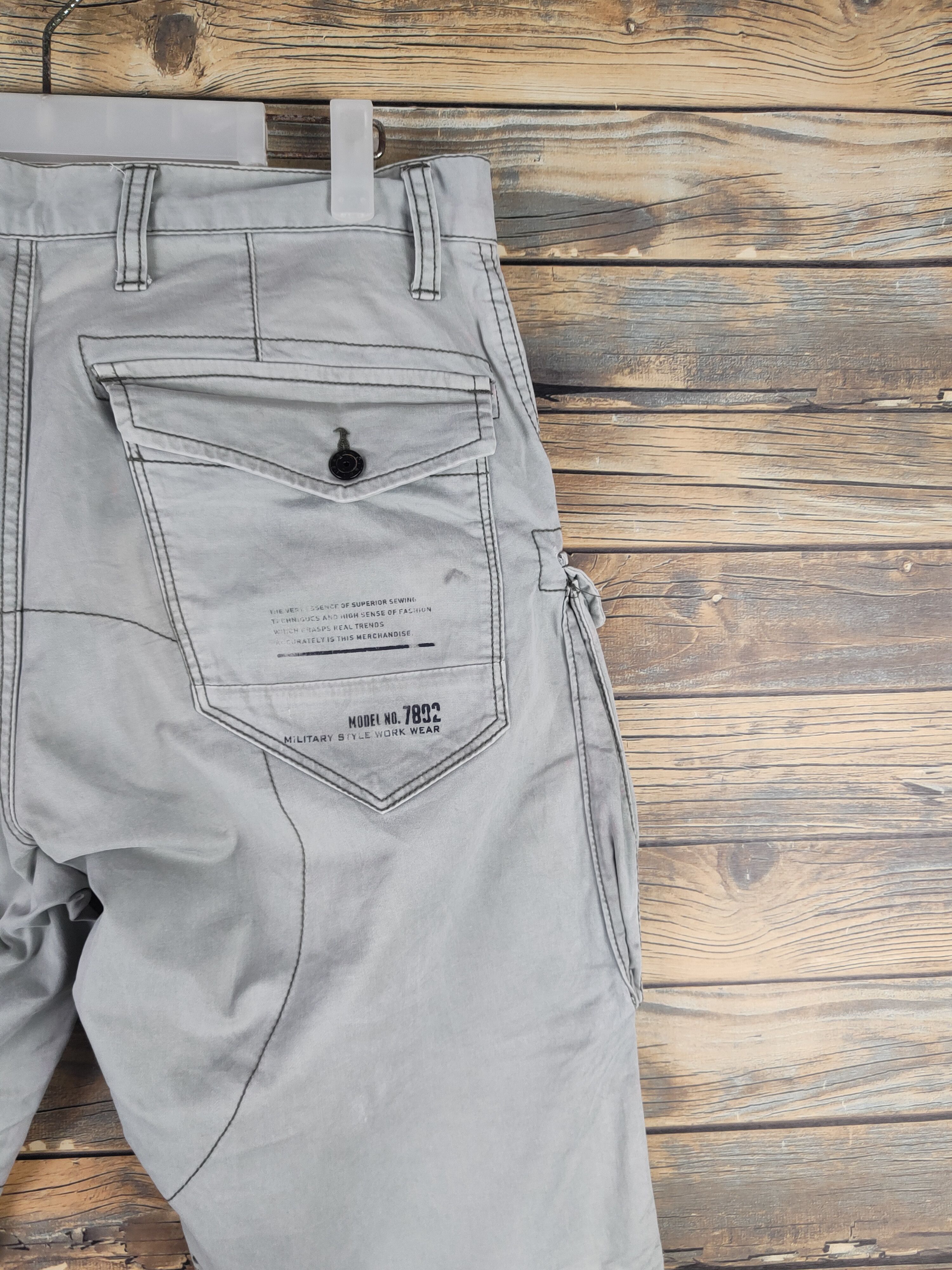Japanese Brand DL I'z Frontier Soft Green Multipocket Cargo Pants #46-249T Size US 32 / EU 48 - 12 Thumbnail