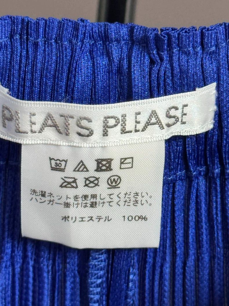 Issey Miyake Issey Miyake size:5 Blue wide-leg irregular-shaped shorts Size 23" - 3 Thumbnail
