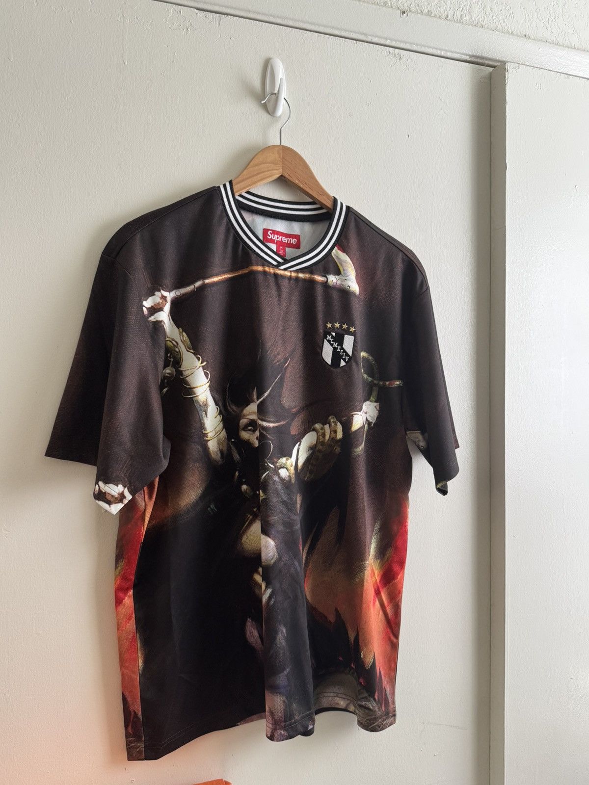 Supreme Supreme Frank Frazetta Soccer Jersey Death Dealer FW24 Sz