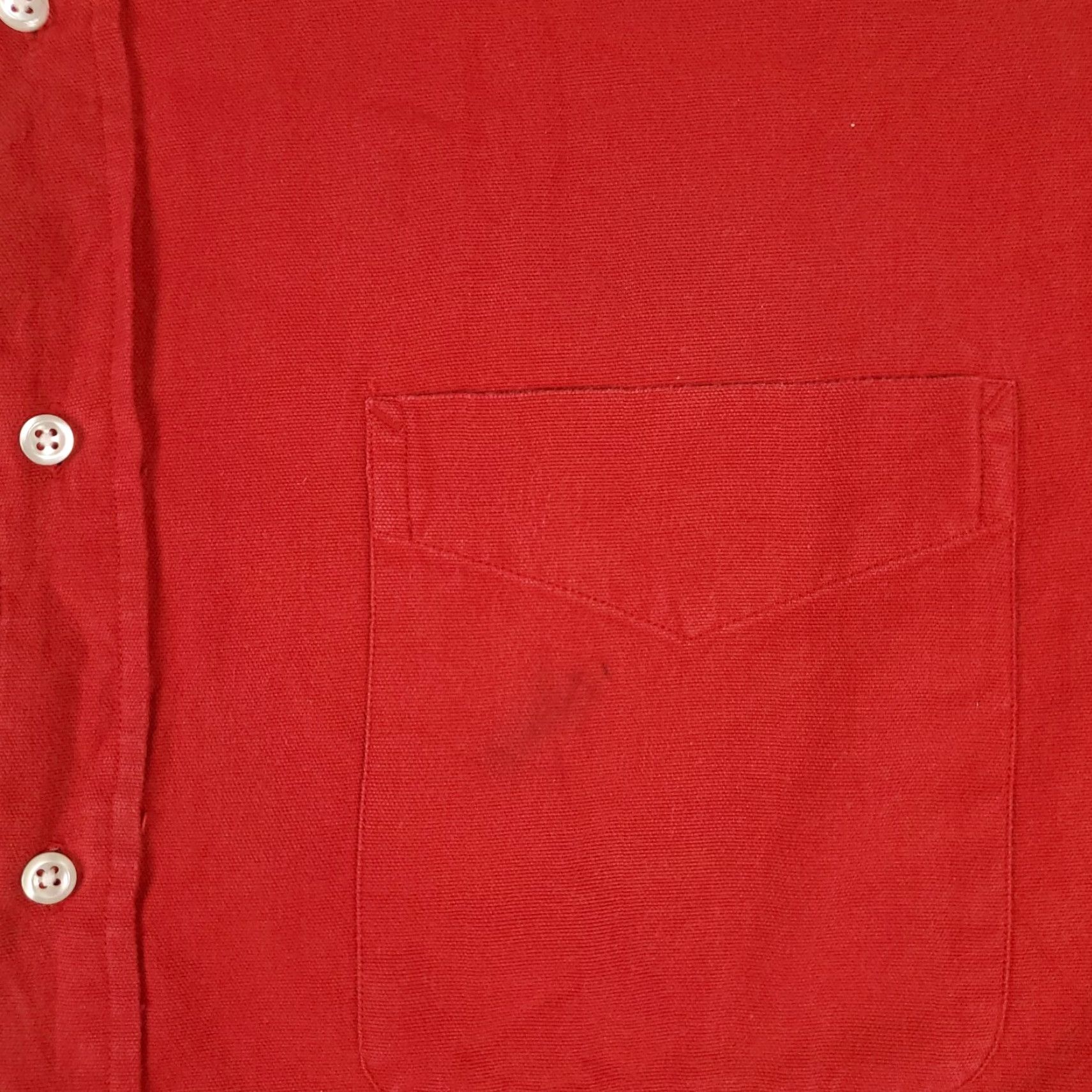Tommy Hilfiger VINTAGE Tommy Hilfiger Dress Shirt Mens 15 Red Long Sleeve Button Up Workwear Size 40R - 4 Thumbnail
