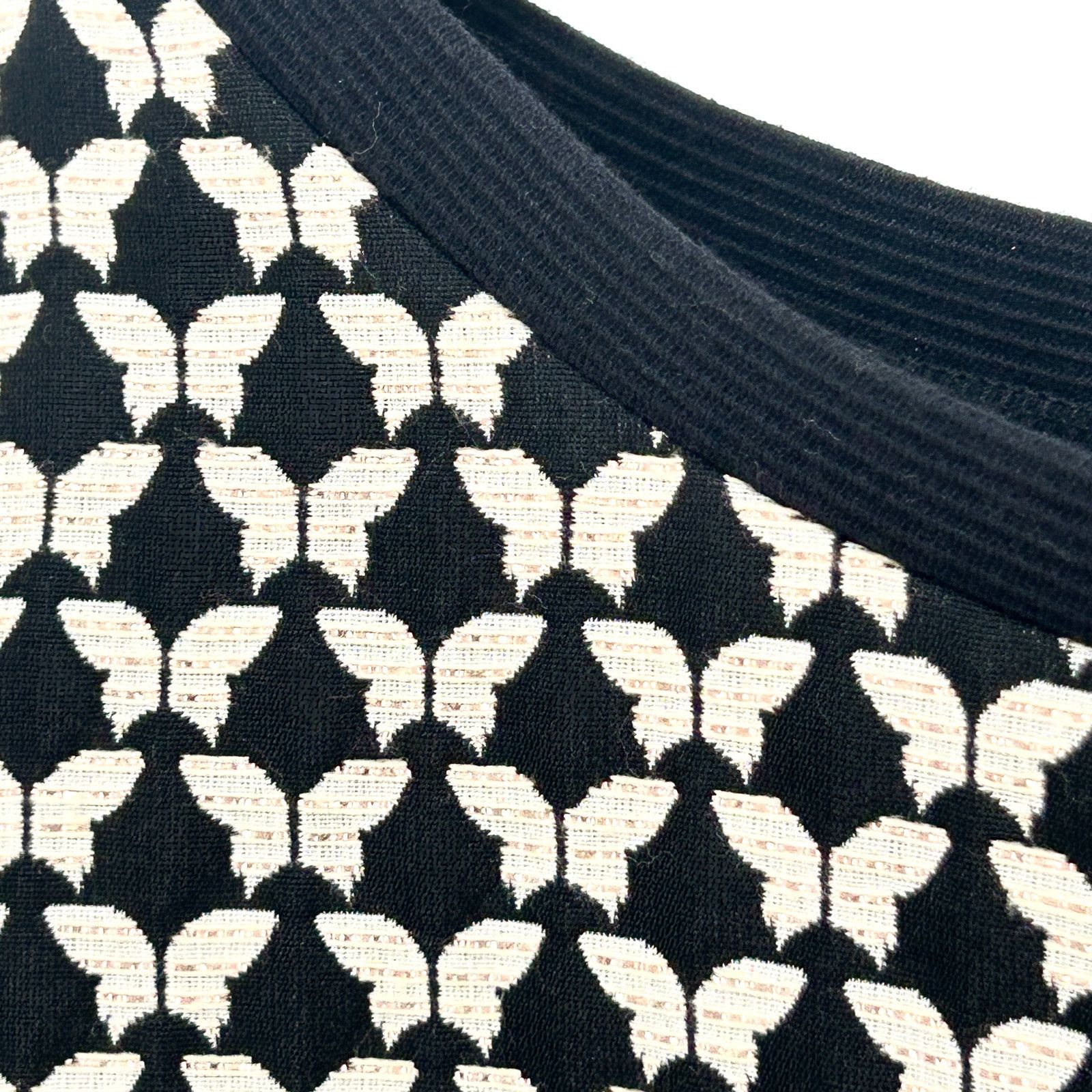 Max Mara Weekend Max Mara Black Cream Butterfly Jacquard Shift Dress Size XL / US 12-14 / IT 48-50 - 3 Thumbnail
