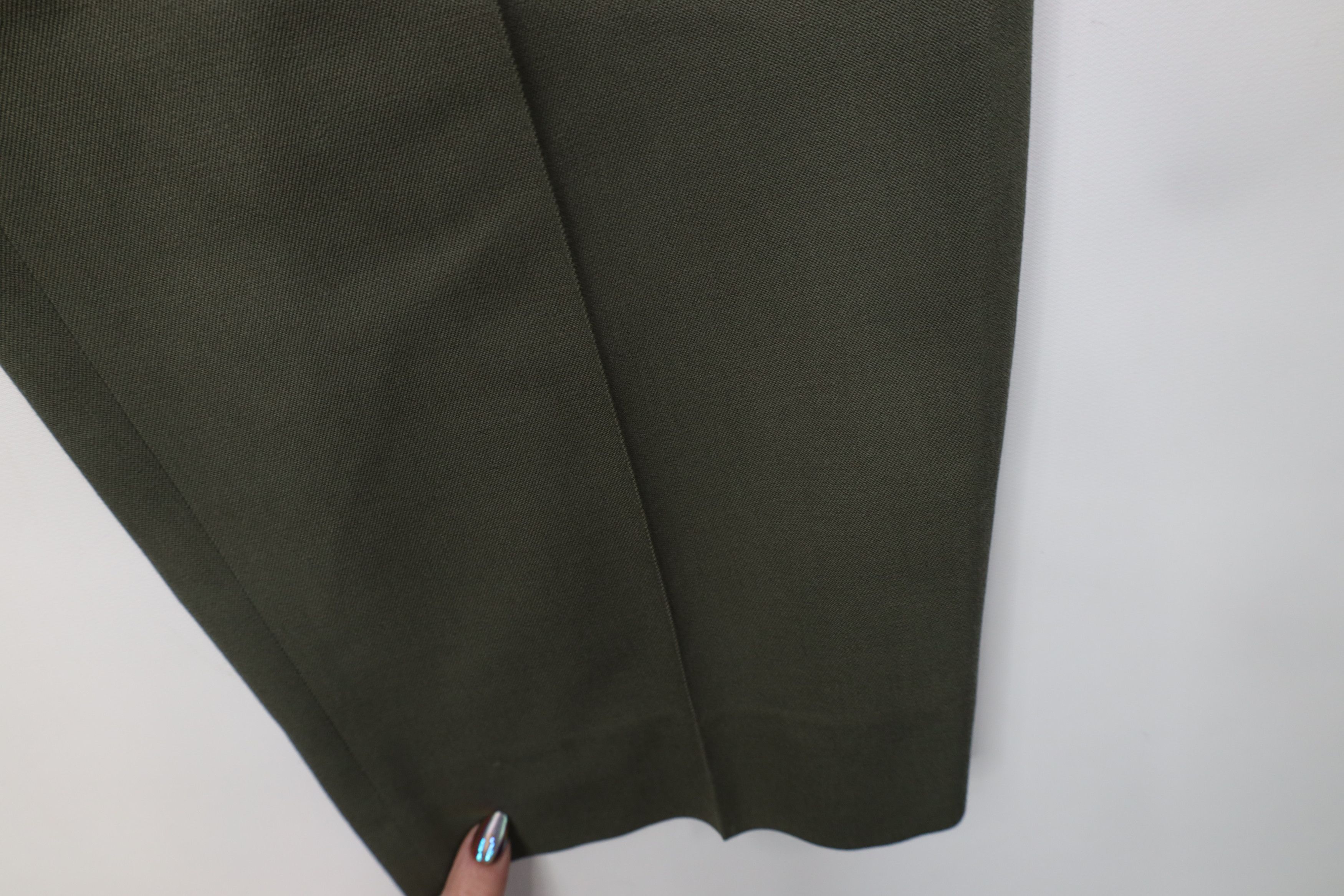 Vintage Vintage 90s Streetwear Wool Knit Wide Leg Chino Pants Green Size US 34 / EU 50 - 5 Thumbnail