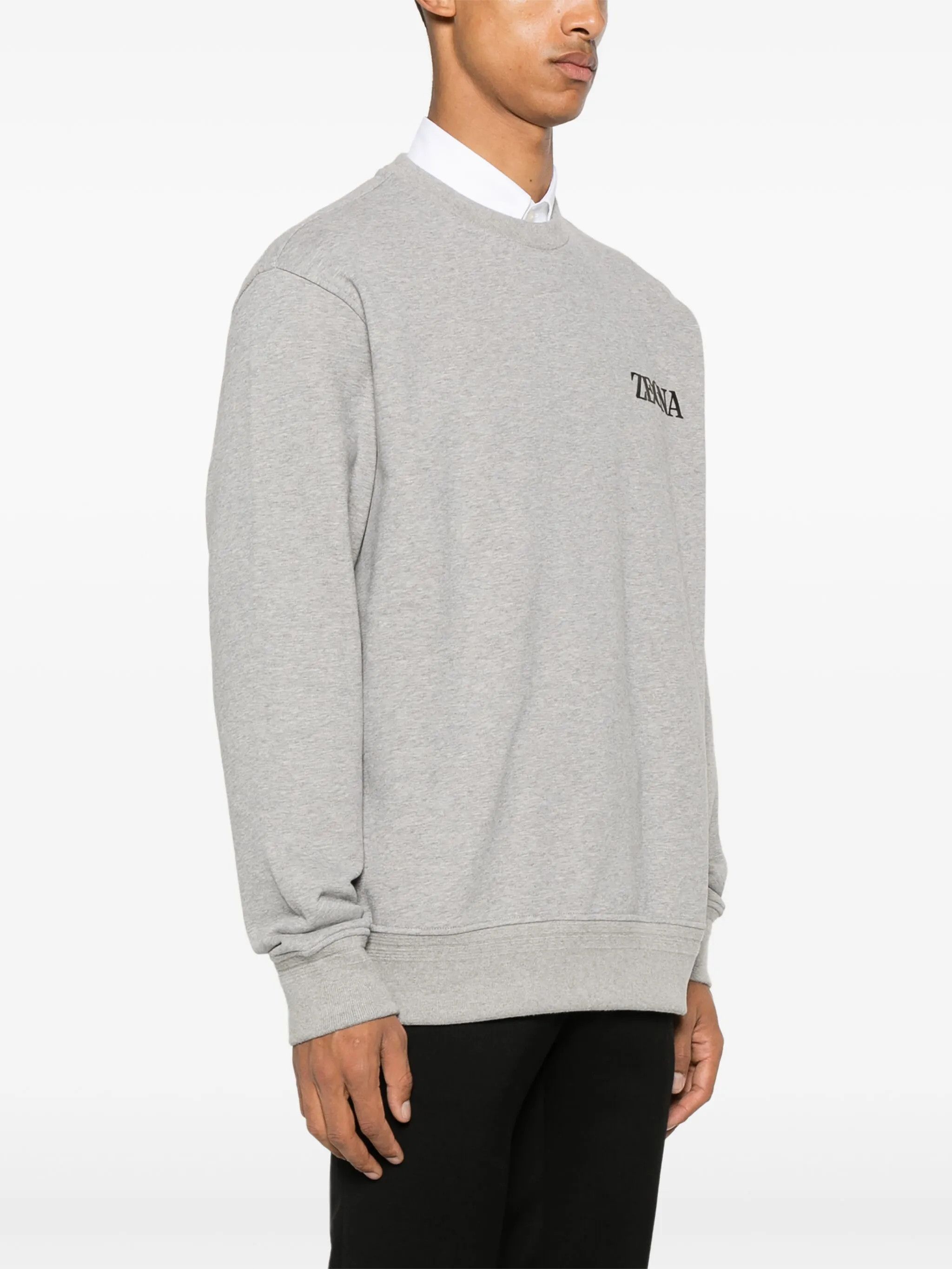 Ermenegildo Zegna o1s1rm0725 Crewneck Sweatshirt in Grey Size US M / EU 48-50 / 2 - 3 Thumbnail
