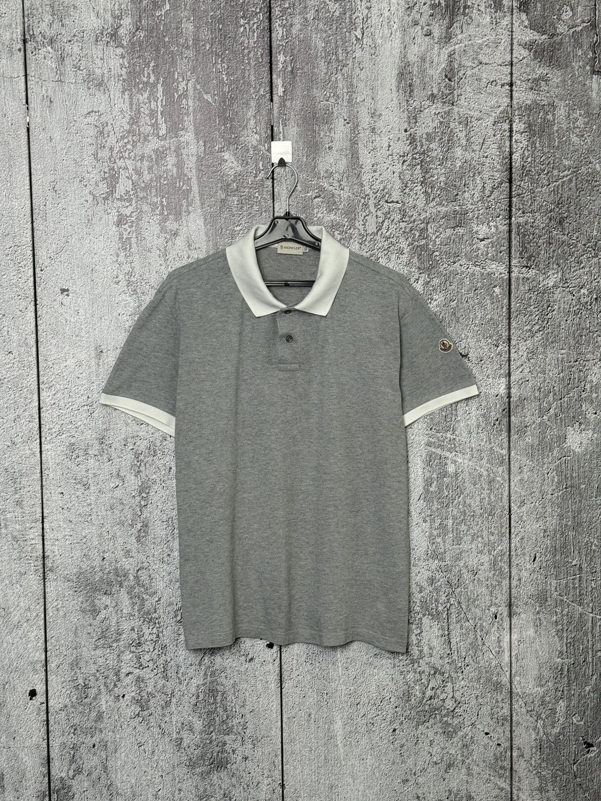 Moncler Moncler Maglia Polo Manica Corta Gray Short Sleeve Shirt Size US XL / EU 56 / 4 - 1 Thumbnail