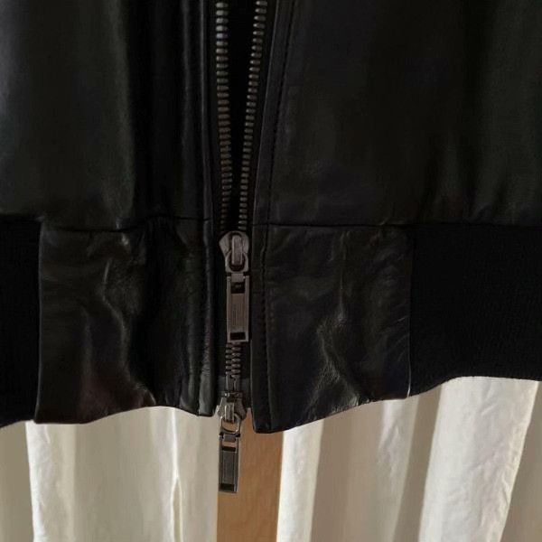 Japanese Brand 02DERIV Leather Jacket Hooded Zip. Size US L / EU 52-54 / 3 - 6 Thumbnail