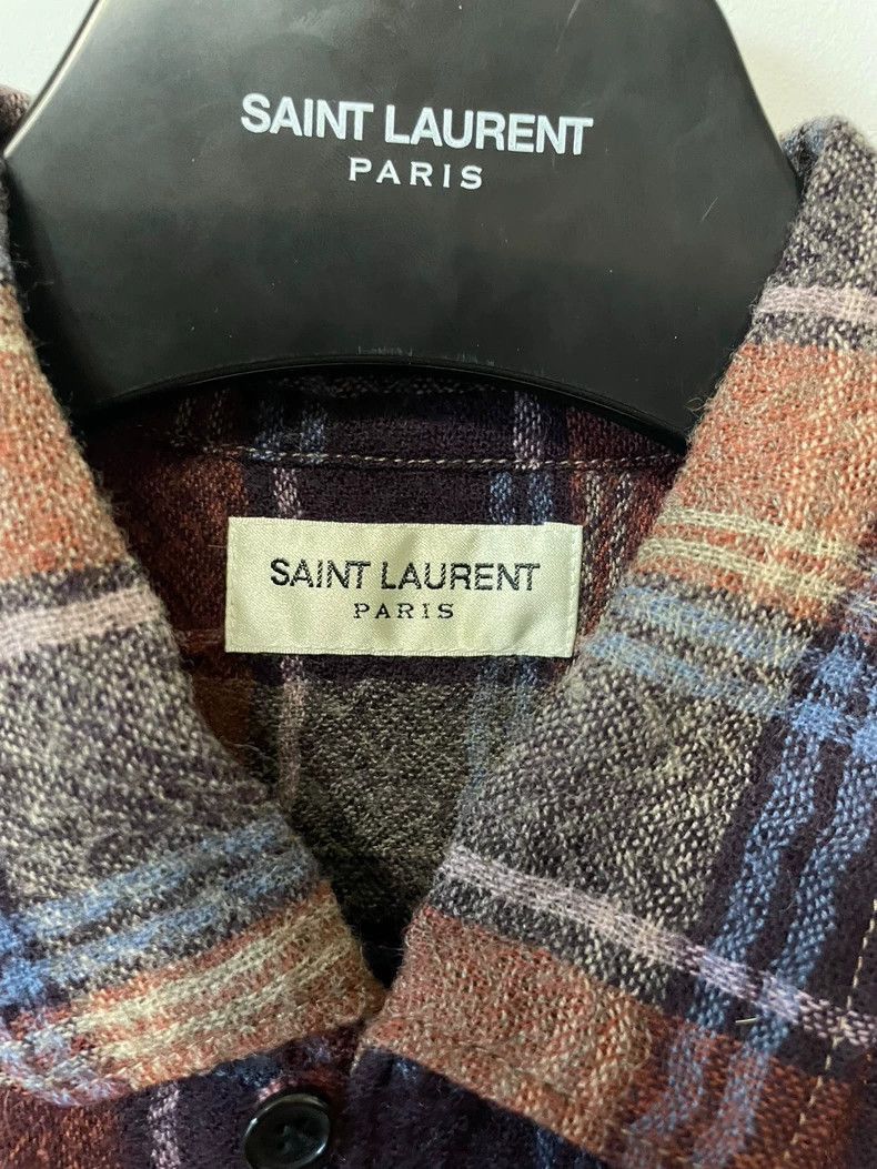 Other Saint Laurent Paris Saint Laurent Short Sleeve Flannel Shi Size US L / EU 52-54 / 3 - 2 Thumbnail