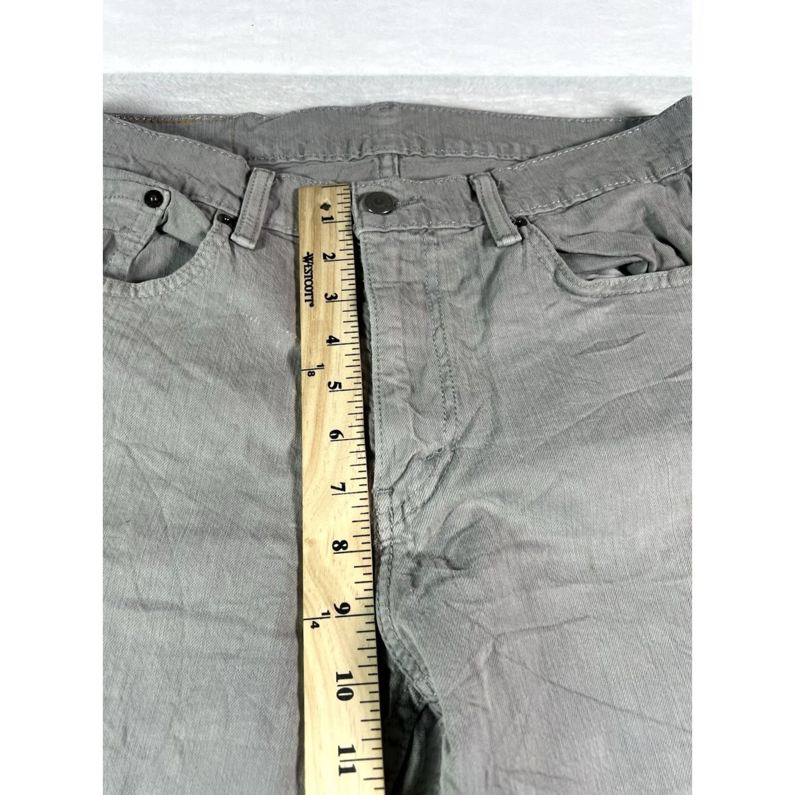 Levi's VTG Levi's 513 Jeans Mens 31x30 Gray Denim Distressed Workwear Slim Straight 5-Pocket Mens Size US 31 - 3 Thumbnail