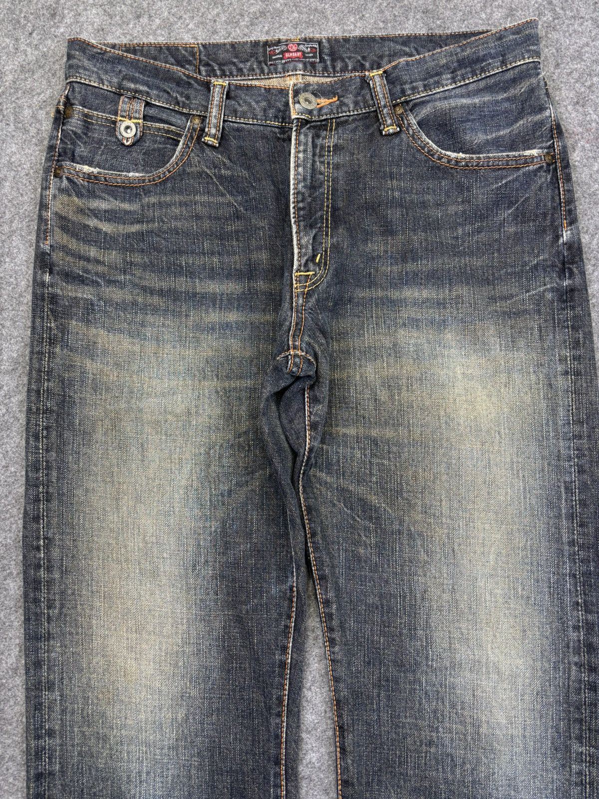 Japanese Brand 💥Sick 90s Style💥GLHeart Mud Stone Wash Denim F761 Size US 33 - 3 Thumbnail