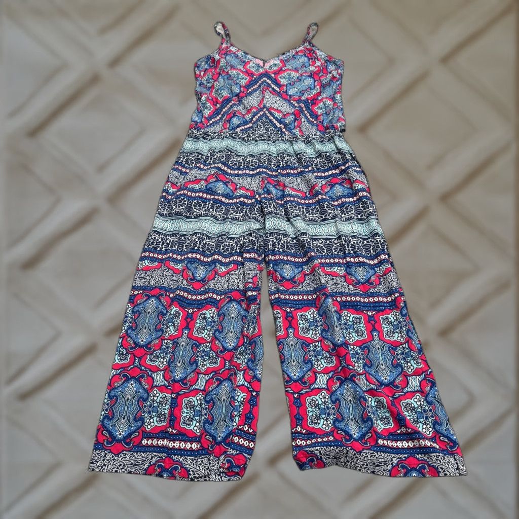 Tommy Bahama VINTAGE Tommy Bahama Paisley Wide Leg Jumpsuit Womens Medium Boho Summer Beach Resort Casual Size 32" / US 10 / IT 46 - 1 Thumbnail