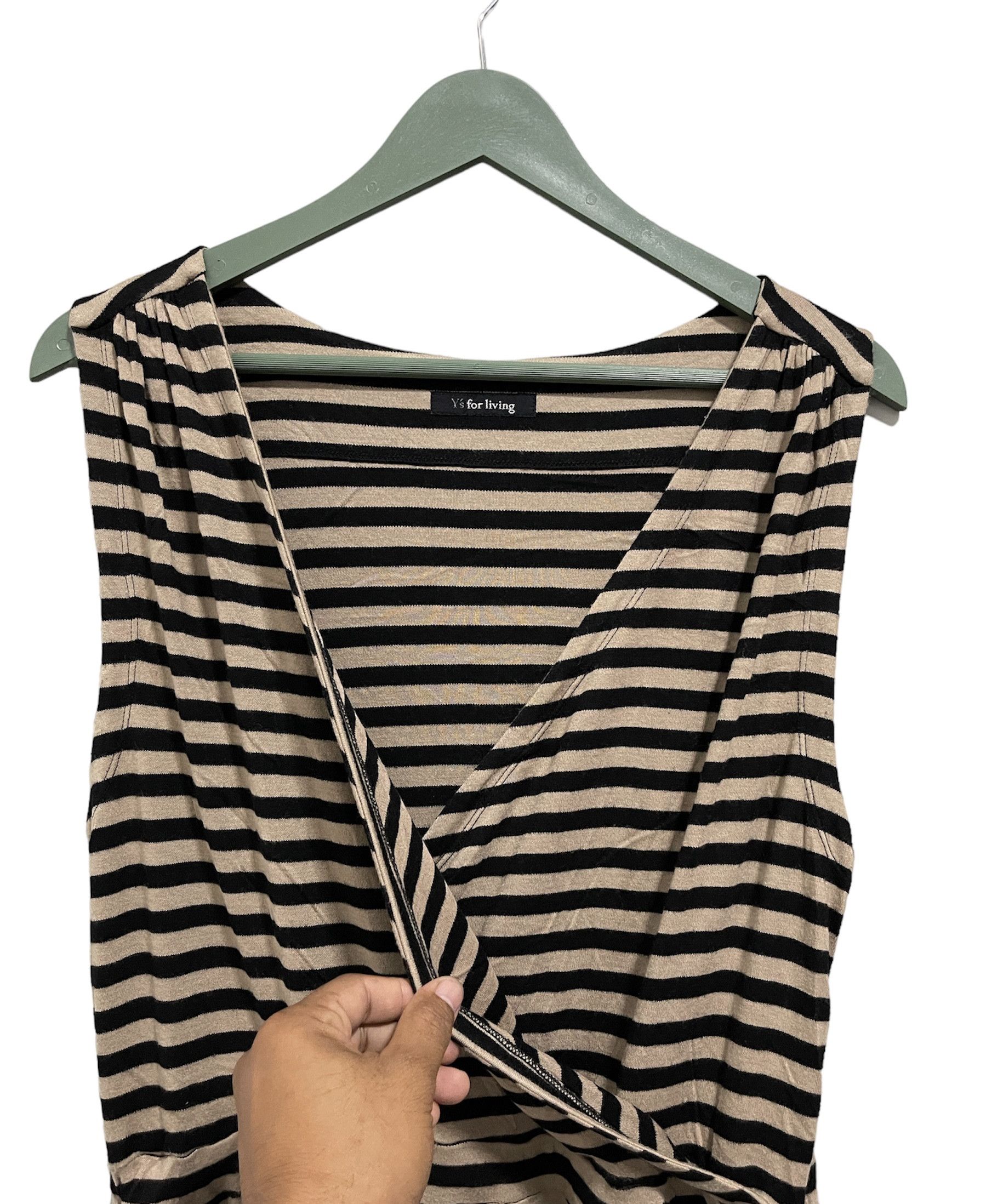 Yohji Yamamoto Y’s For Living By Yohji Yamamoto Striped Midi Dressess Size M / US 6-8 / IT 42-44 - 10 Thumbnail